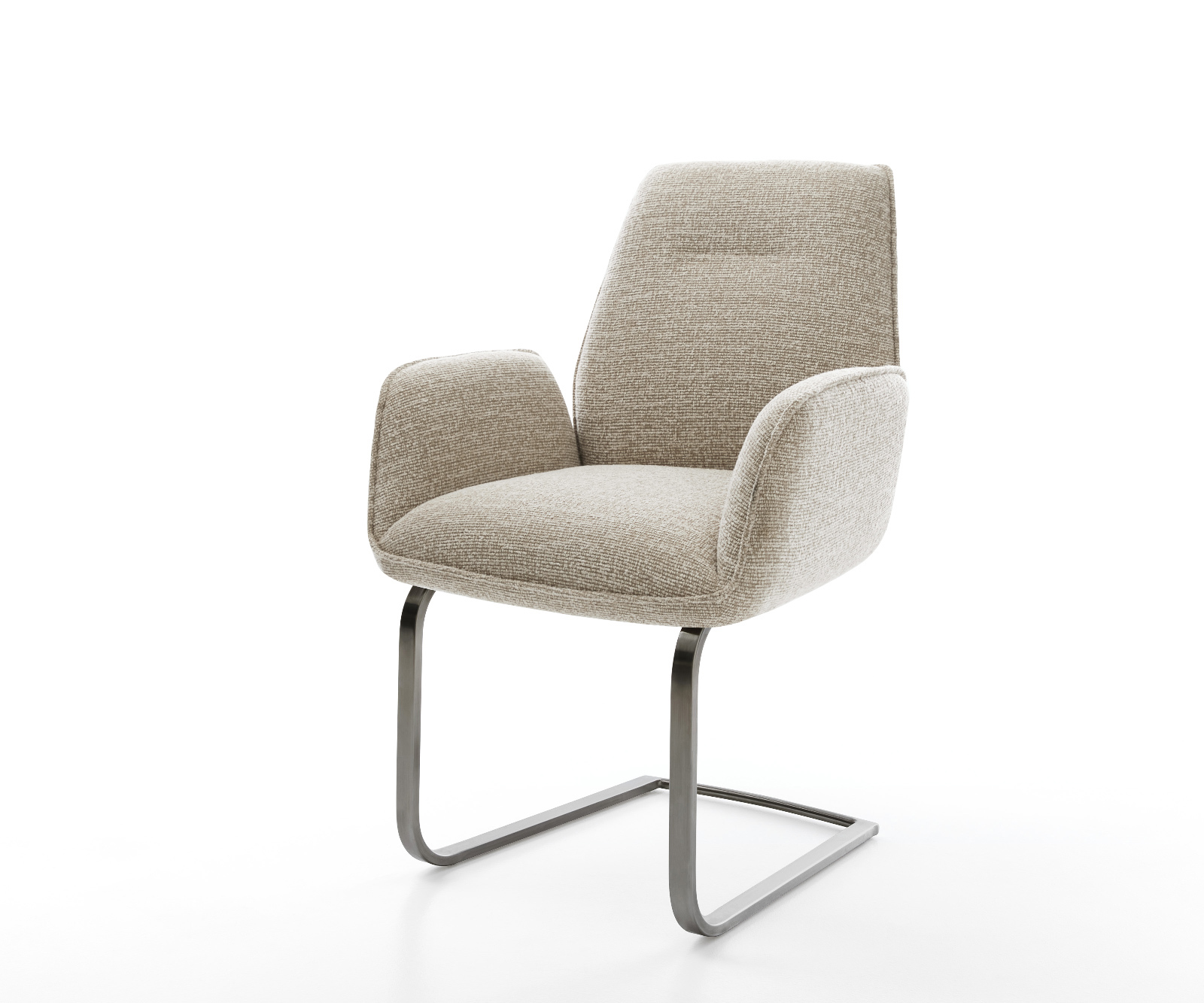 Jídelní židle Zoa-Flex tkanina Měkký béžová jídelní židle plochá grafit taštičkové pružiny