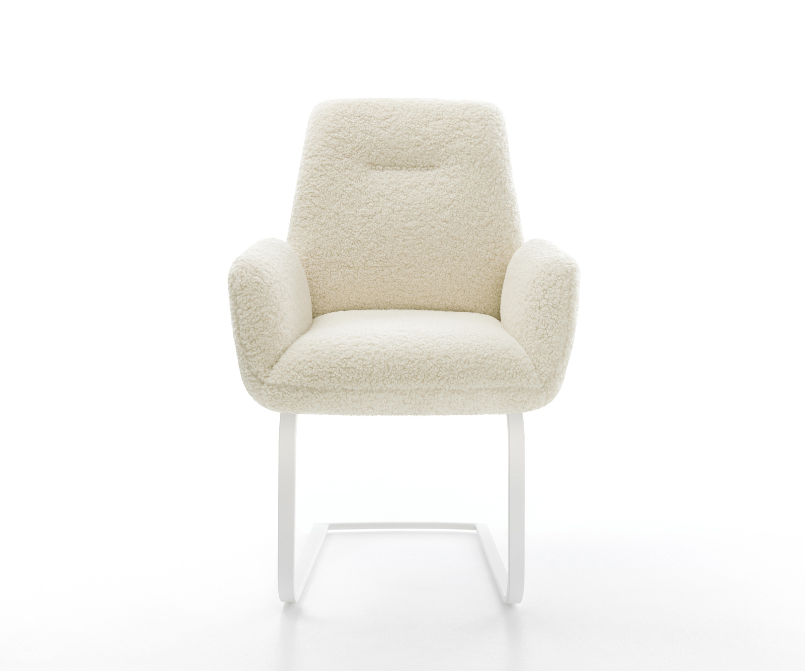 Jídelní židle Zoa-Flex plyšový manšestr béžová jídelní židle plochá bílá taštičkové pružiny - Obrázek 2