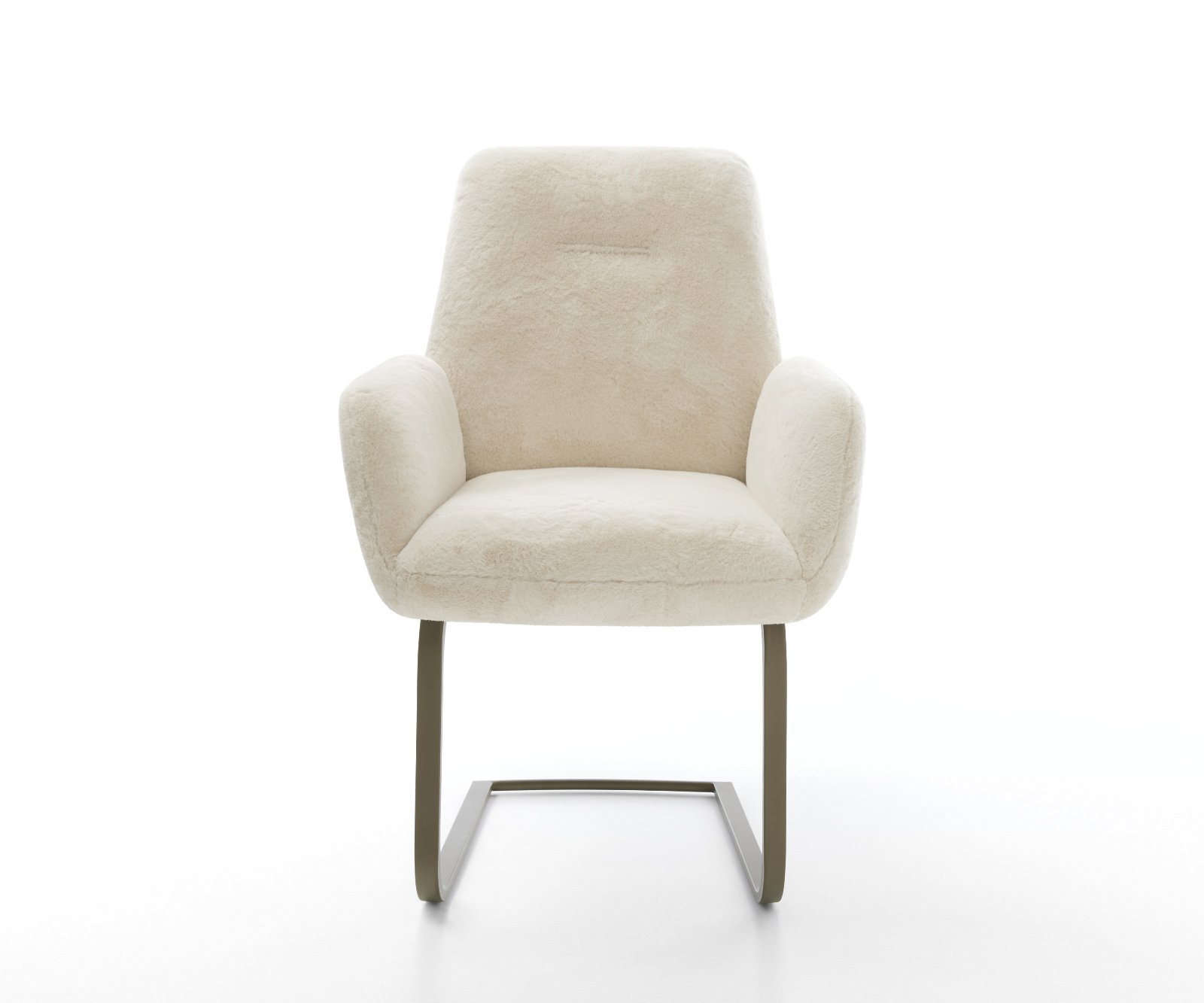 Jídelní židle Zoa-Flex plyšový manšestr krémovo-bílá jídelní židle plochá titanová barva taštičkové pružiny - Obrázek 2