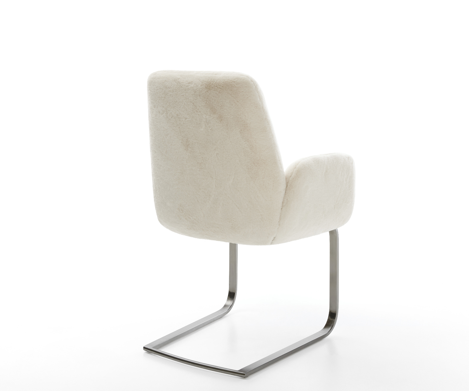 Jídelní židle Zoa-Flex plyšový manšestr krémovo-bílá jídelní židle plochá grafit taštičkové pružiny - Obrázek 5