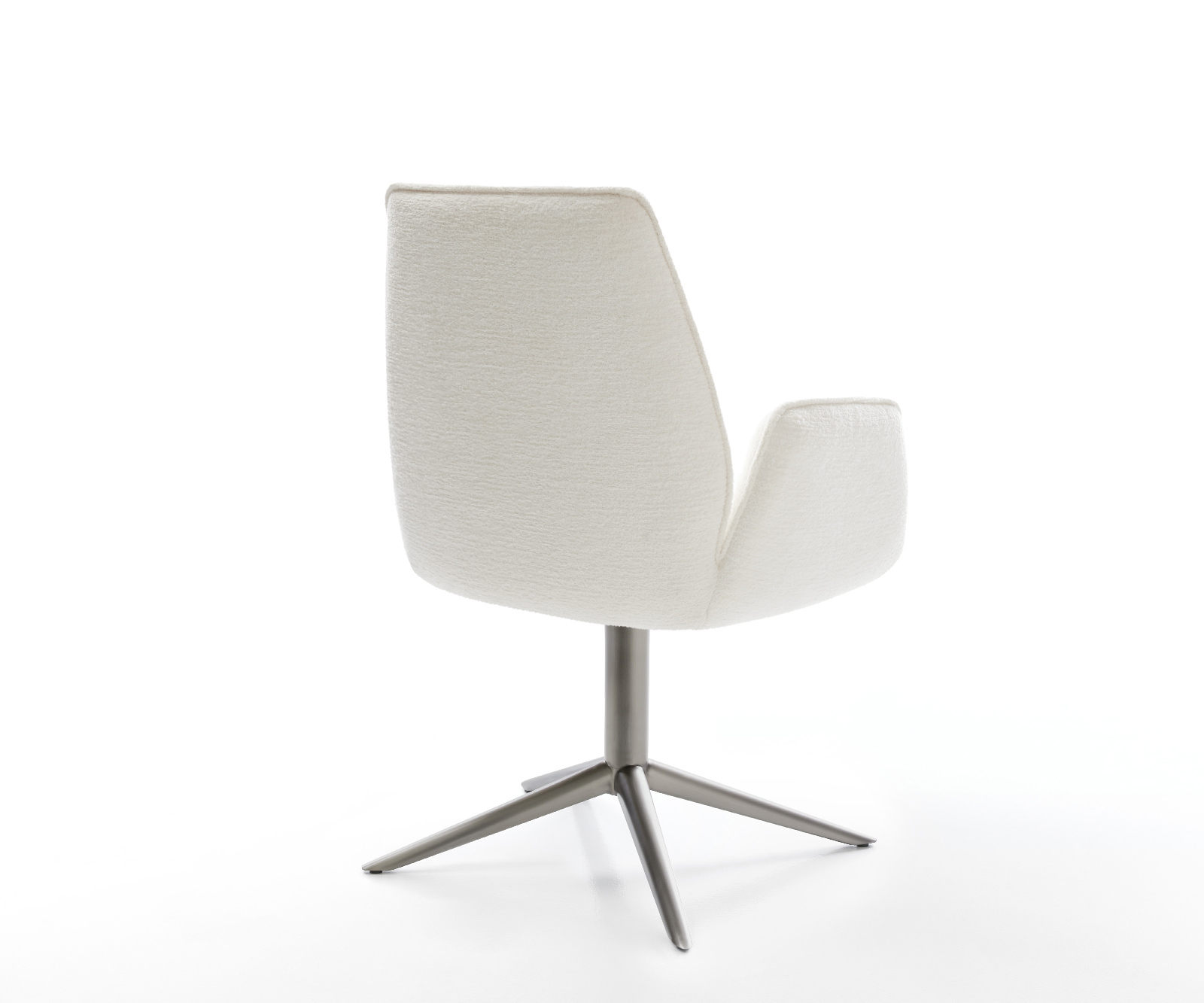 Jídelní židle Zoa-Flex bouclé měkký béžová podnož grafit 360° otočný houpací funkce taštičkové pružiny - Obrázek 5