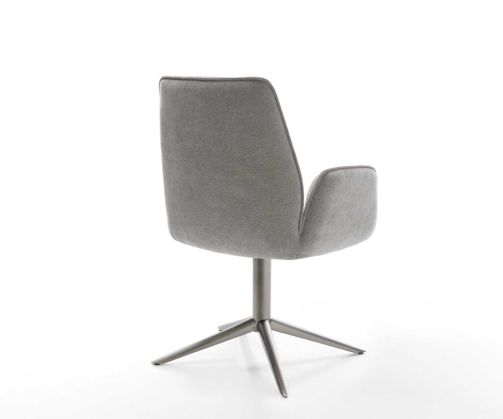 Jídelní židle Zoa-Flex strukturovaná látka Měkký šedá křížová podnož grafitová 360° otočný houpací funkce taštičkové pružiny - Obrázek 5