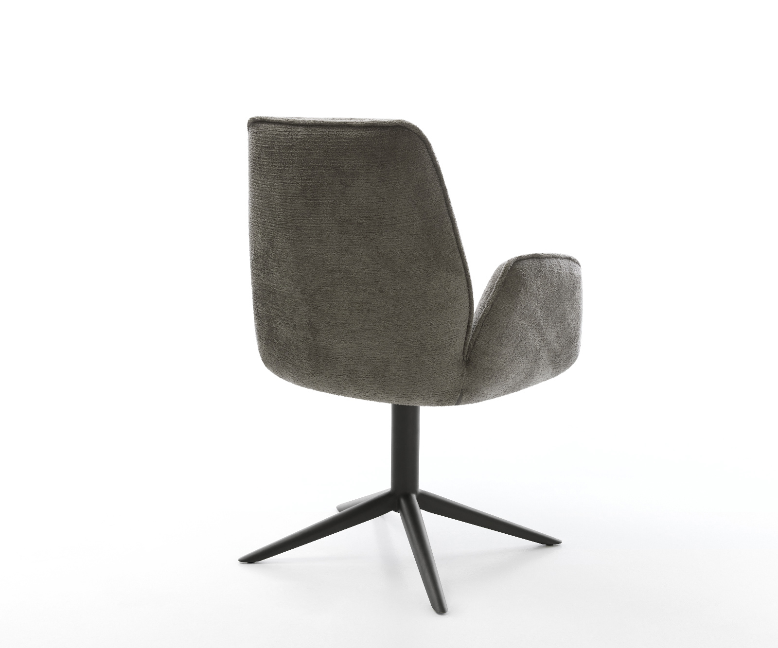 Jídelní židle Zoa-Flex bouclé měkký tmavě béžová křížová podnož černá 360° otočný houpací funkce taštičkové pružiny - Obrázek 5