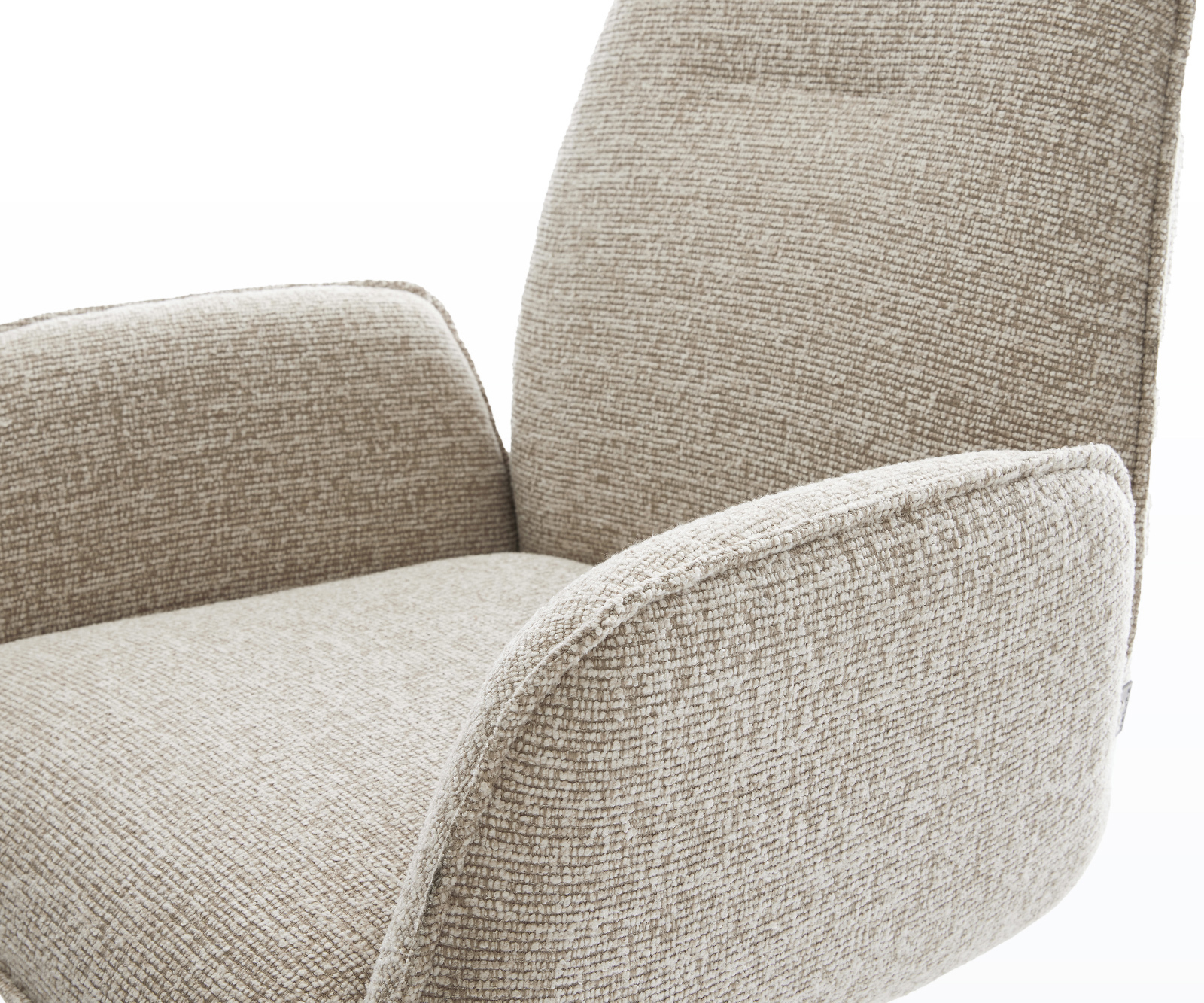 Jídelní židle Zoa-Flex látka Měkký béžová křížová podnož grafit 360° otočný houpací funkce taštičkové pružiny - Obrázek 4