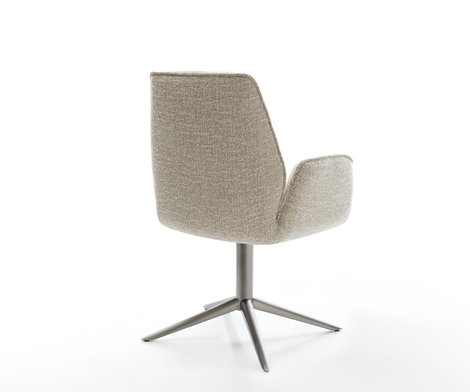 Jídelní židle Zoa-Flex látka Měkký béžová křížová podnož grafit 360° otočný houpací funkce taštičkové pružiny - Obrázek 5