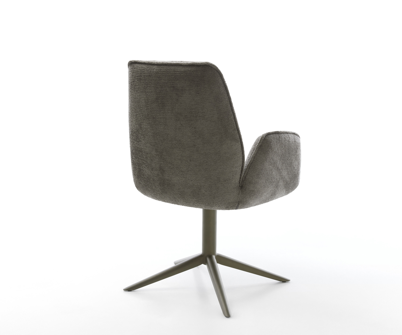 Jídelní židle Zoa-Flex bouclé měkký tmavě béžová křížová podnož titanová barva 360° otočný houpací funkce taštičkové pružiny - Obrázek 5