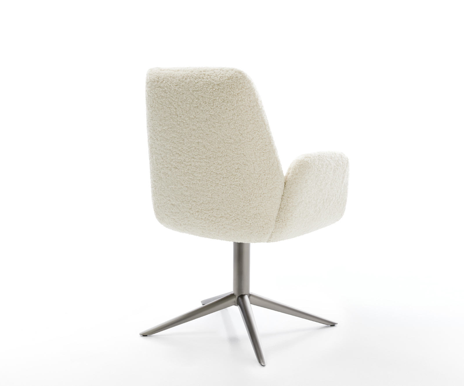 Jídelní židle Zoa-Flex plyšový manšestr béžová křížová podnož grafit 360° otočný houpací funkce taštičkové pružiny - Obrázek 4