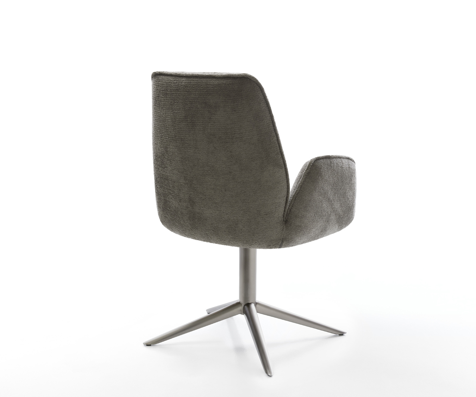 Jídelní židle Zoa-Flex bouclé měkký tmavě béžová křížová podnož grafit 360° otočný houpací funkce taštičkové pružiny - Obrázek 5