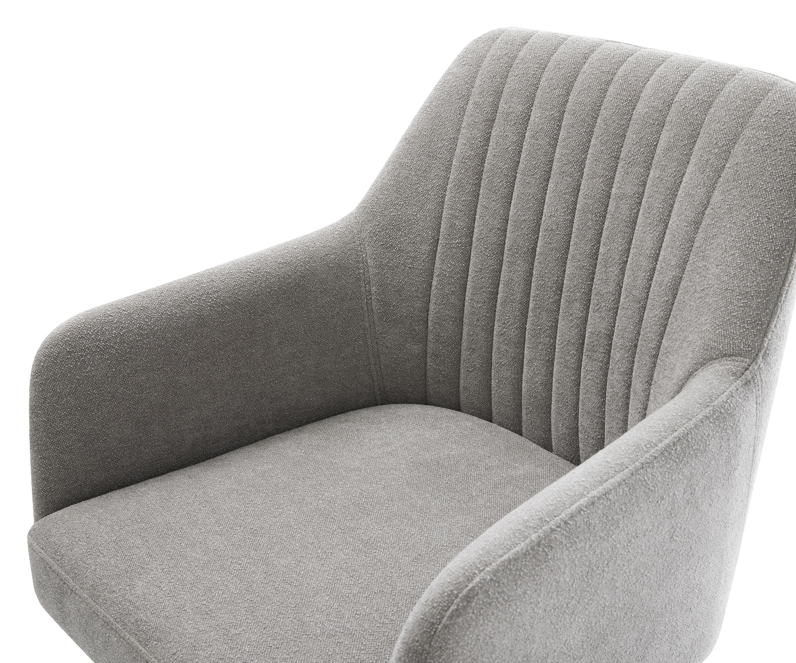 Jídelní židle Greg-Flex strukturovaná látka Měkký šedá 4-nohá zúžená černá taštičkové pružiny - Obrázek 4