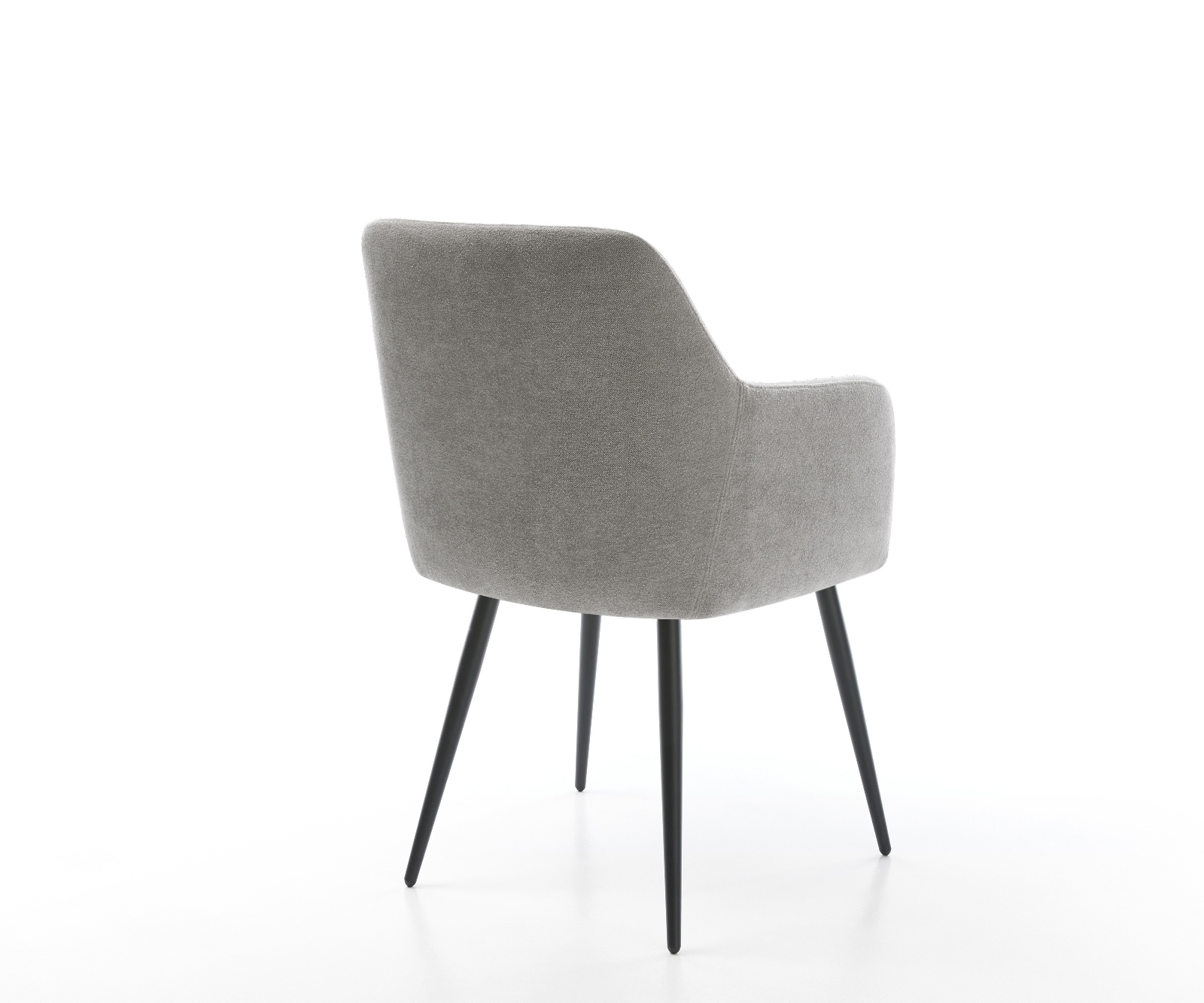 Jídelní židle Greg-Flex strukturovaná látka Měkký šedá 4-nohá zúžená černá taštičkové pružiny - Obrázek 5