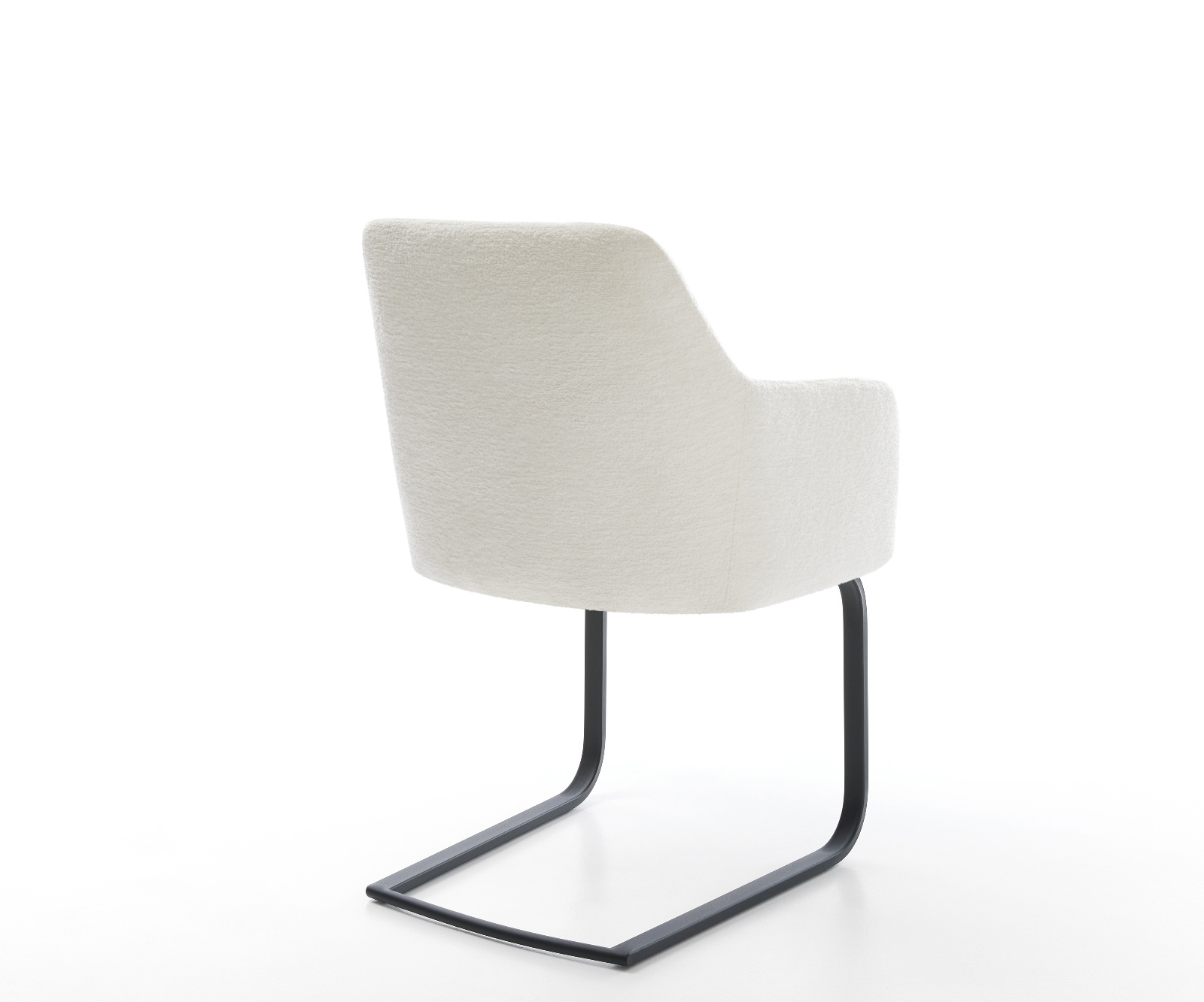 Jídelní židle Greg-Flex bouclé měkký béžová jídelní židle plochá černá taštičkové pružiny - Obrázek 5