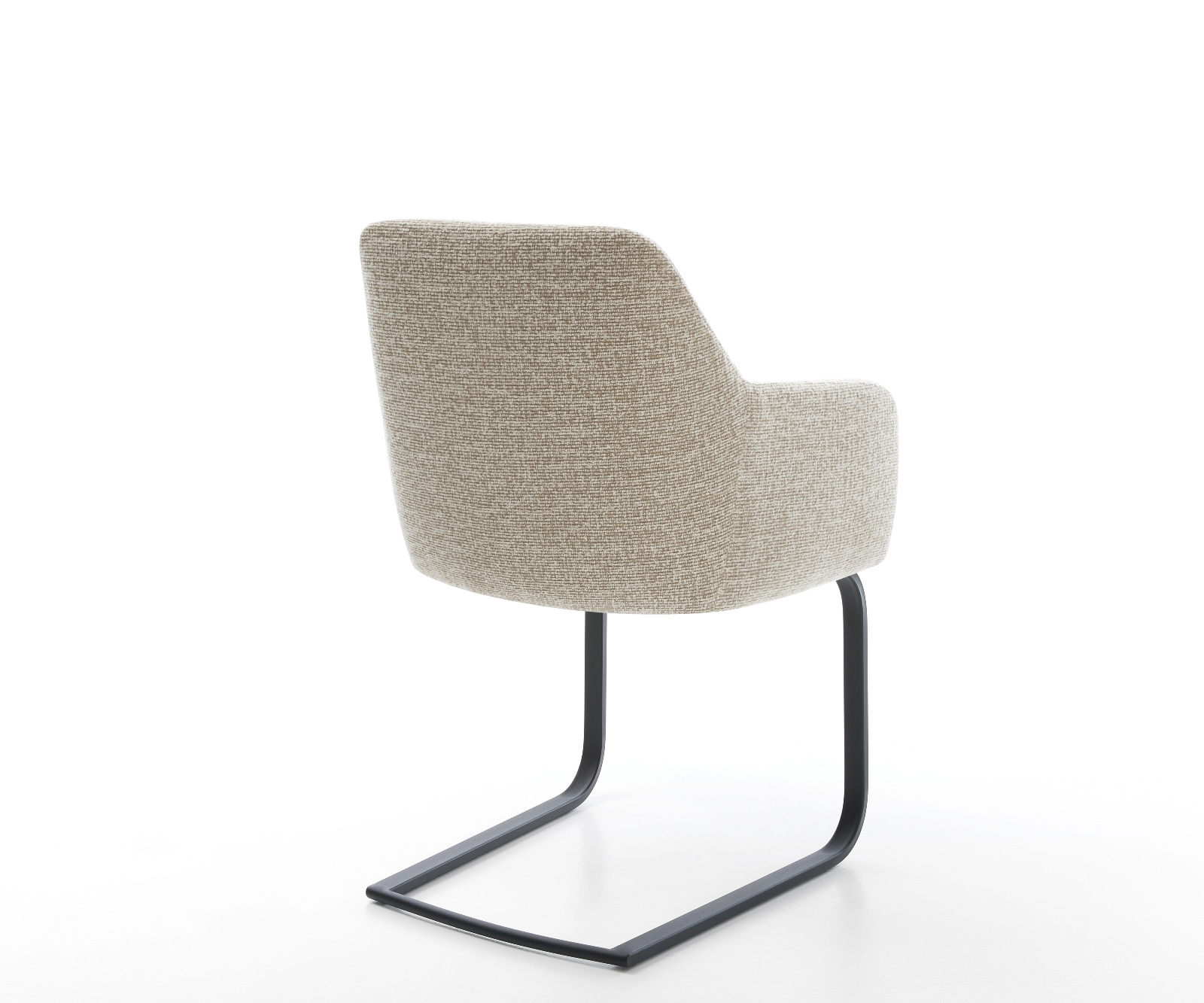 Jídelní židle Greg-Flex látka Měkký béžová jídelní židle plochá černá taštičkové pružiny - Obrázek 5