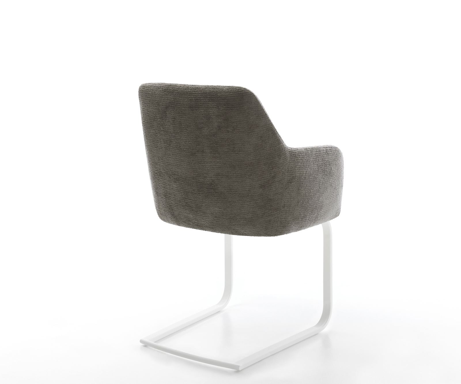 Jídelní židle Greg-Flex bouclé měkký tmavě béžová konzolová podnož plochá bílá taštičkové pružiny - Obrázek 5