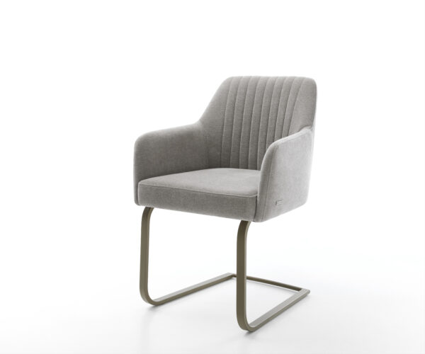 Jídelní židle Greg-Flex strukturovaná látka Měkký šedá jídelní židle plochá Titanová barva taštičkové pružiny