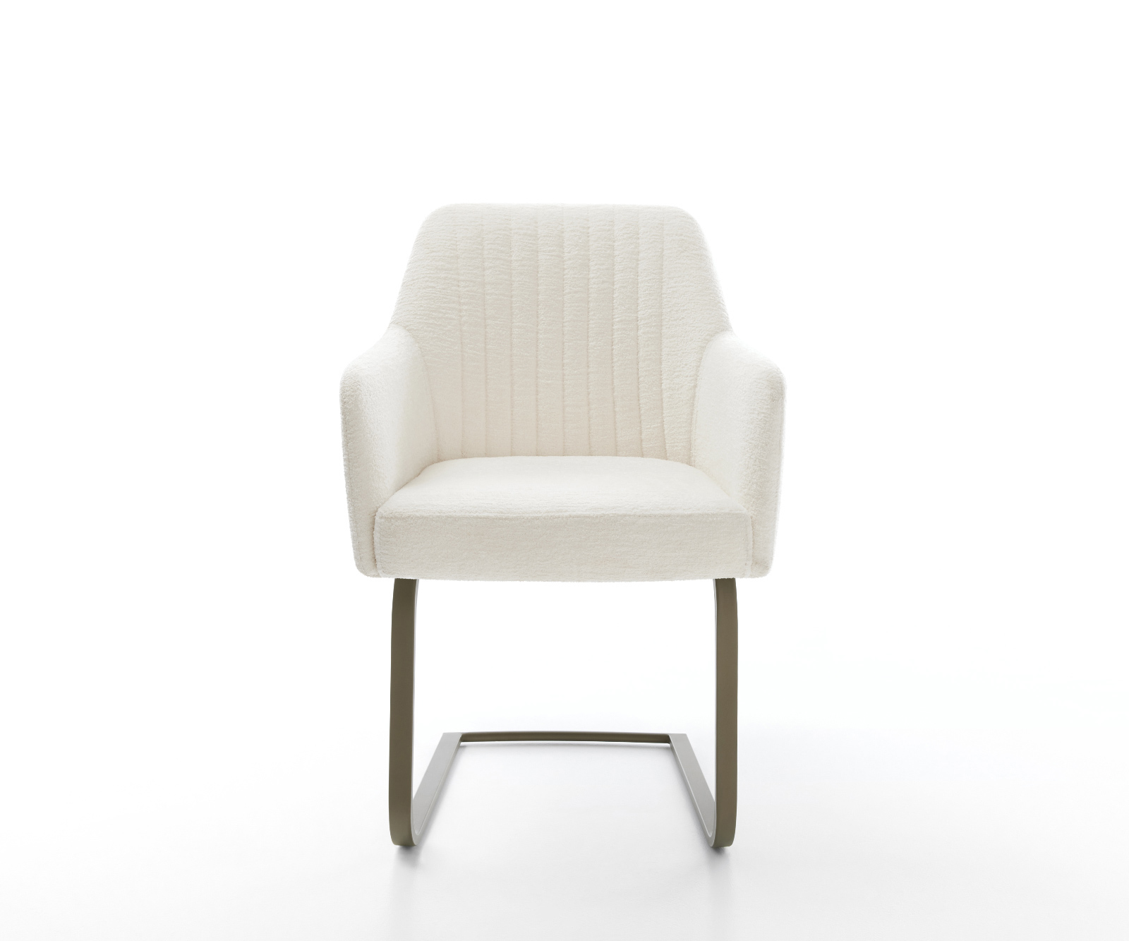 Jídelní židle Greg-Flex bouclé měkký béžová jídelní židle plochá titanová barva taštičkové pružiny - Obrázek 2