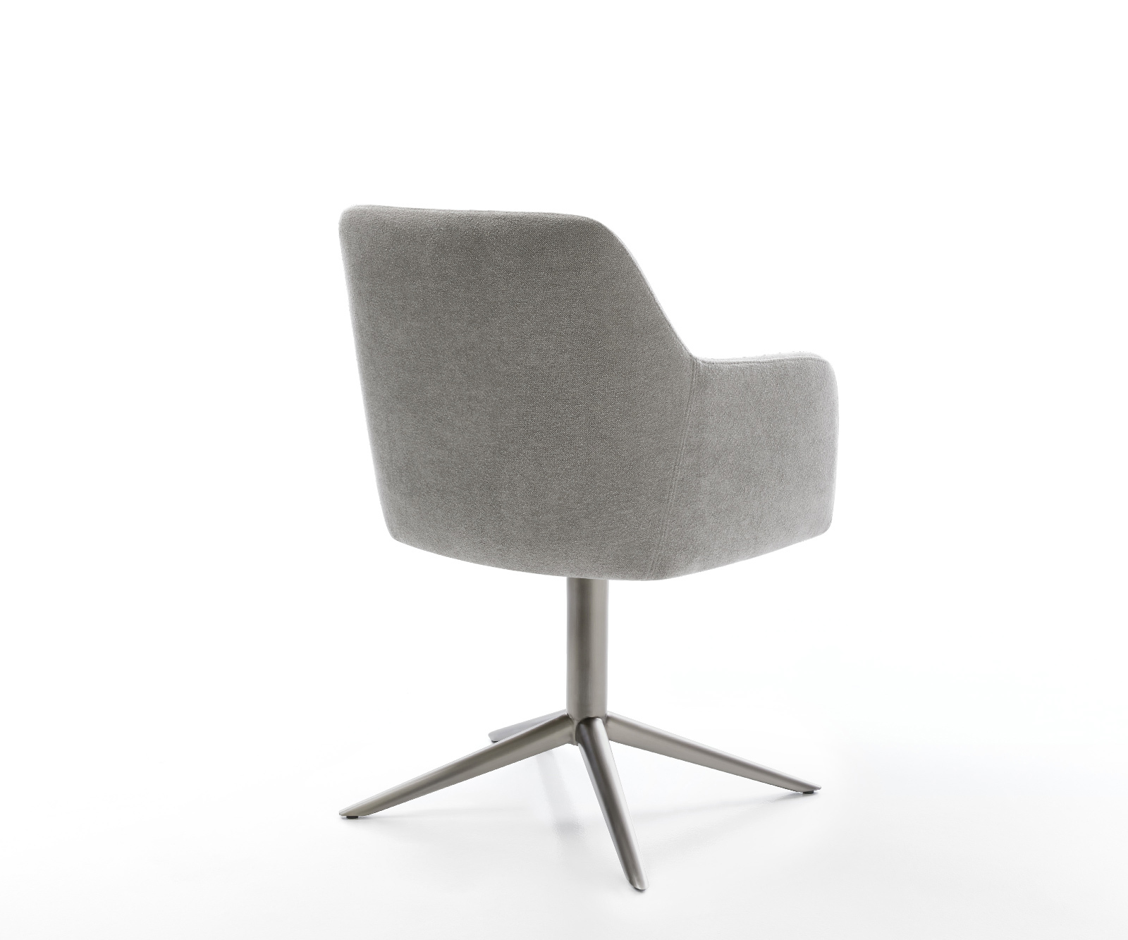 Jídelní židle Greg-Flex tkanina Měkký šedá křížová podnož grafit 360° otočný houpací funkce taštičkové pružiny - Obrázek 5