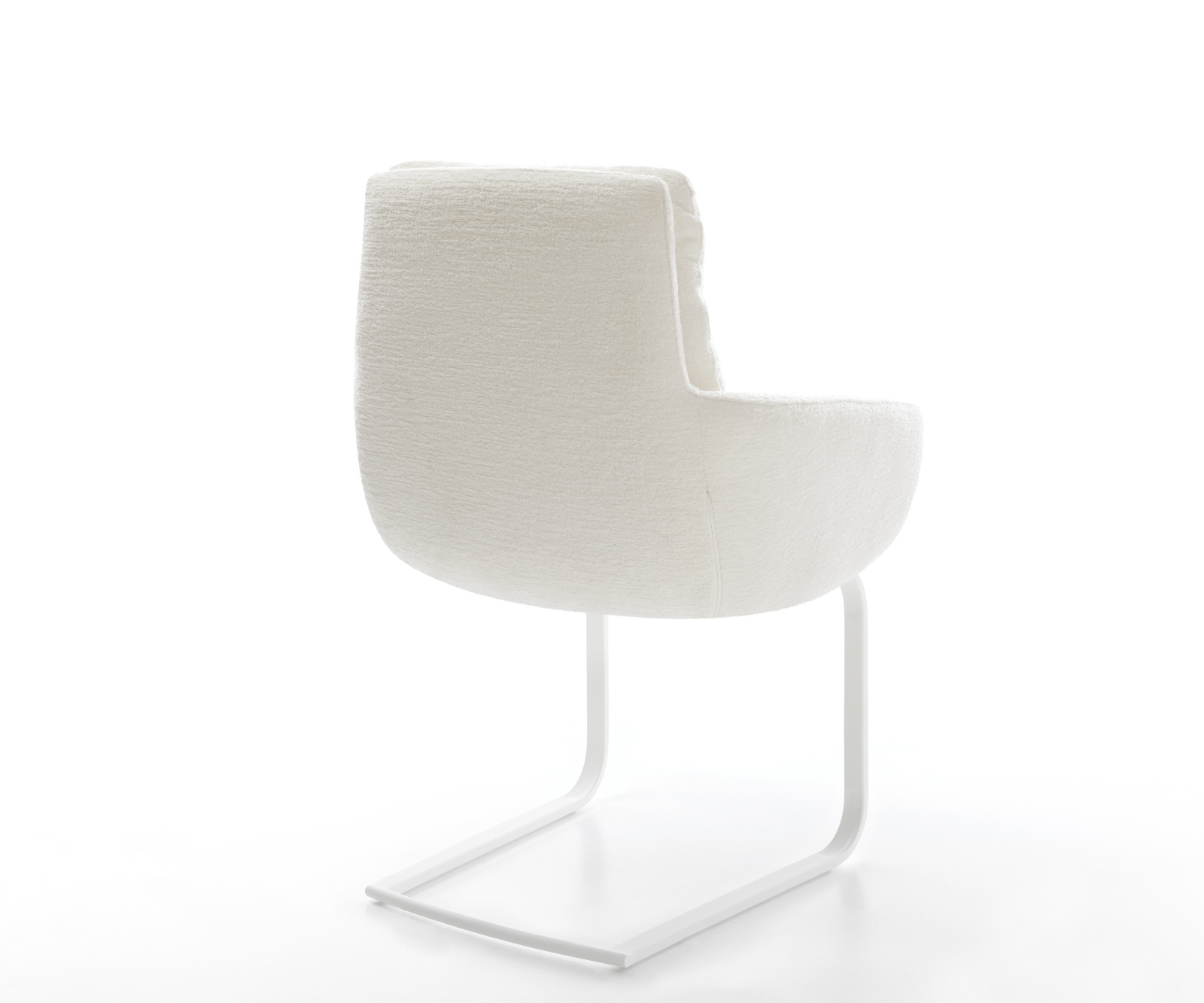 Jídelní židle Abelia-Flex s područkami bouclé měkký béžová jídelní židle plochá bílá - Obrázek 5