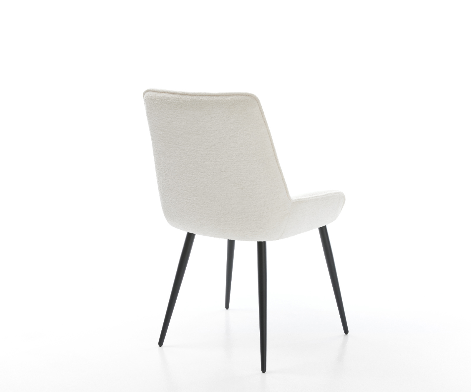 Jídelní židle Taimi-Flex bouclé měkký béžová 4-nohá zúžená černá - Obrázek 5