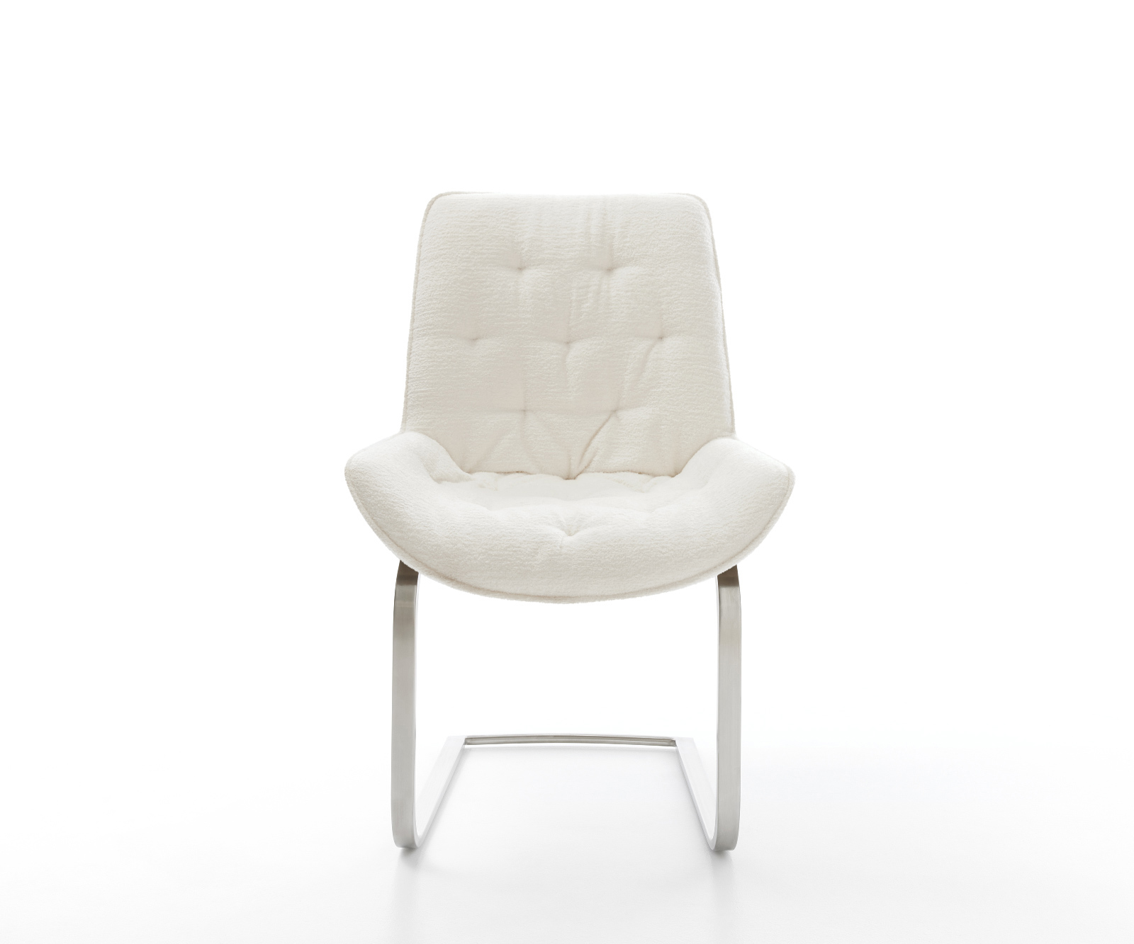 Jídelní židle Taimi-Flex bouclé měkký béžová jídelní židle plochá nerezová ocel - Obrázek 2