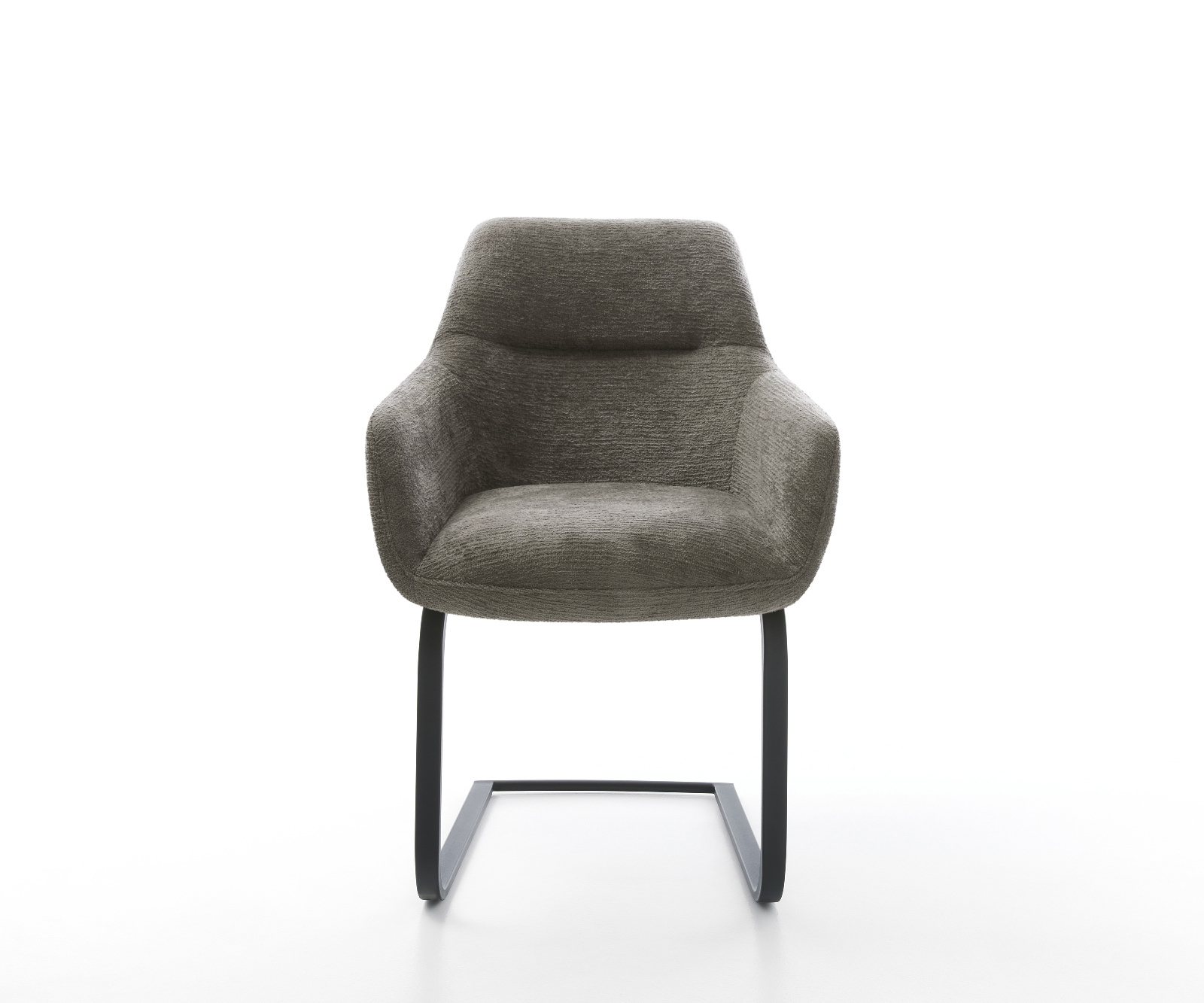 Jídelní židle Pejo-Flex bouclé měkký tmavě béžová jídelní židle plochá černá taštičkové pružiny - Obrázek 2