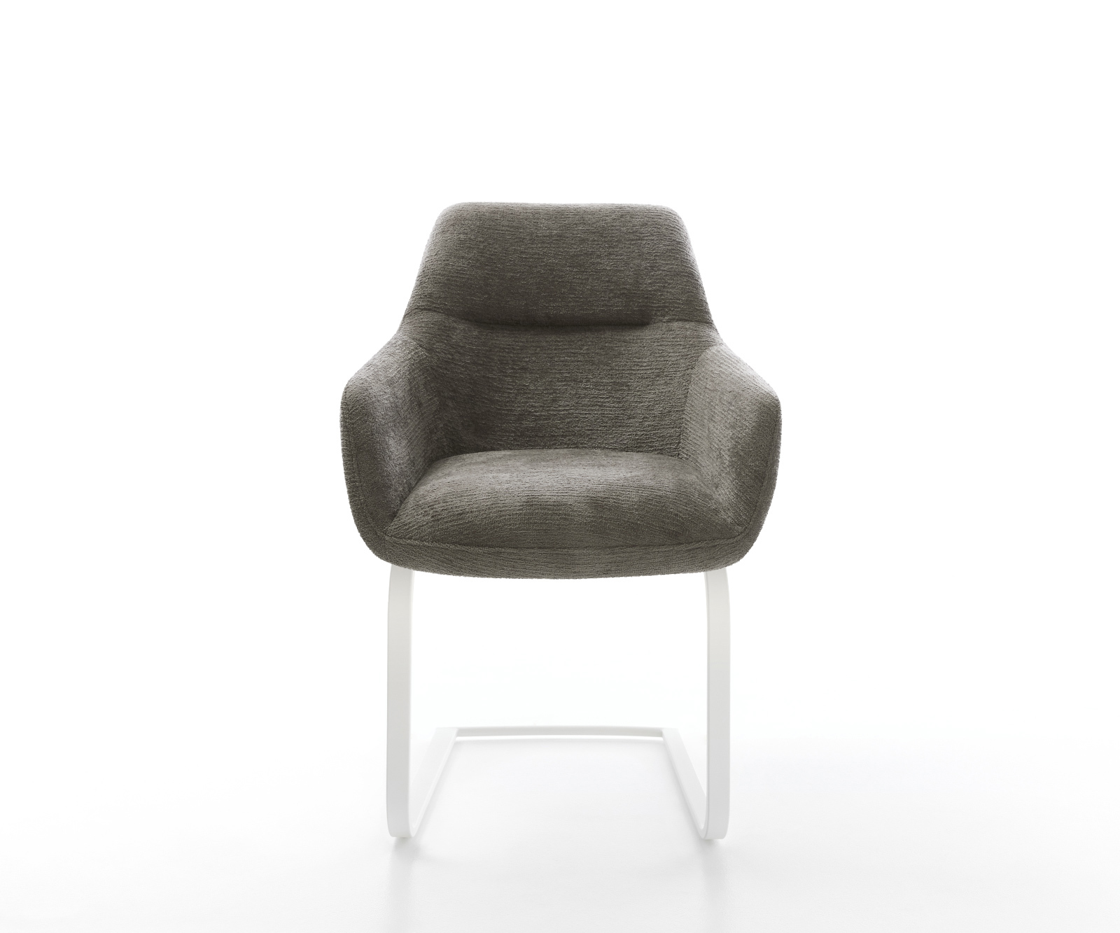 Jídelní židle Pejo-Flex bouclé měkký tmavě béžová jídelní židle plochá bílá taštičkové pružiny - Obrázek 2