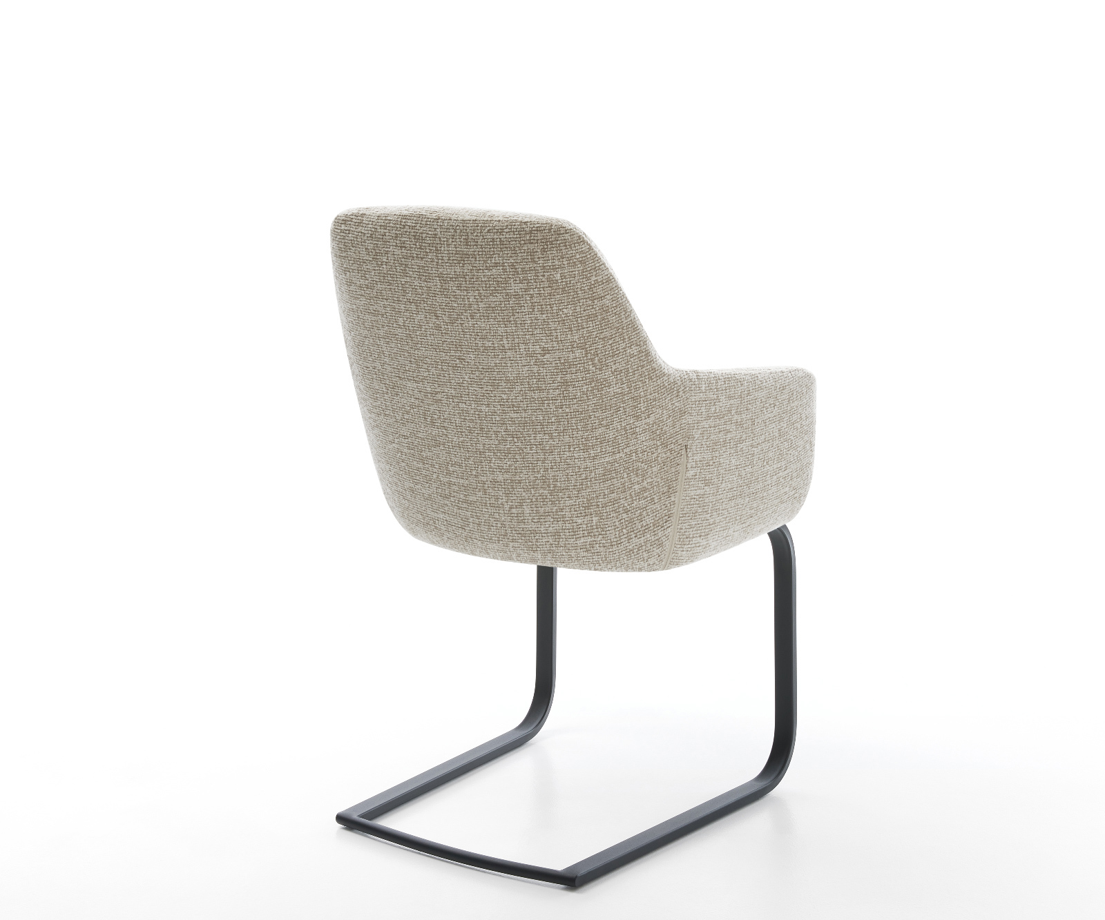 Jídelní židle Pejo-Flex tkanina Měkký béžová jídelní židle plochá černá taštičkové pružiny - Obrázek 5