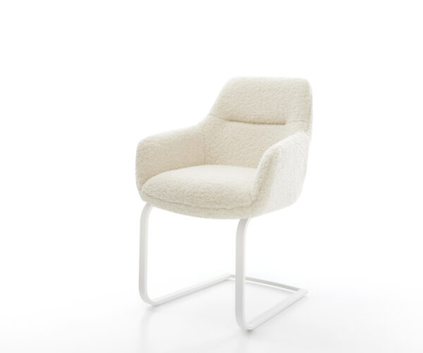 Jídelní židle Pejo-Flex plyšový manšestr béžová jídelní židle plochá bílá taštičkové pružiny