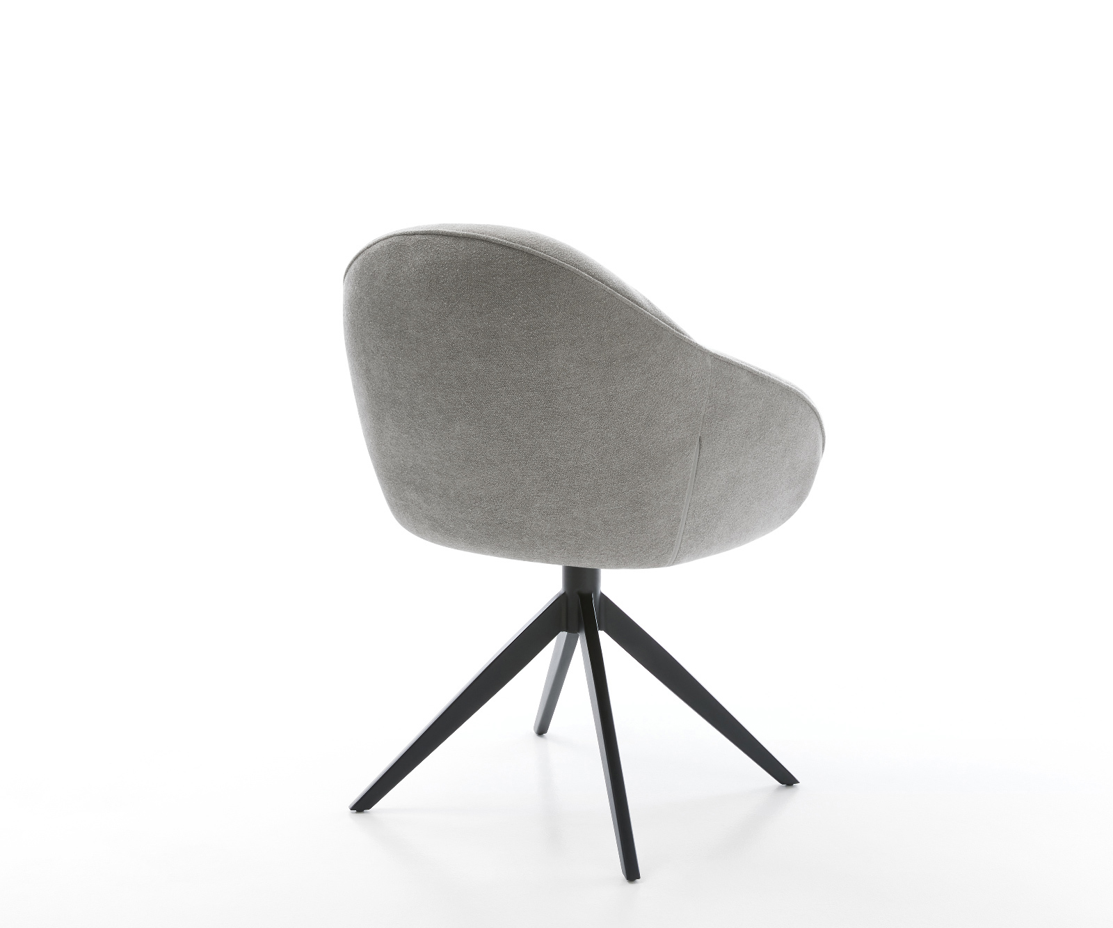 Jídelní židle Gaio-Flex látka Měkký šedá křížová podnož široká černá 360° otočný houpací funkce - Obrázek 5