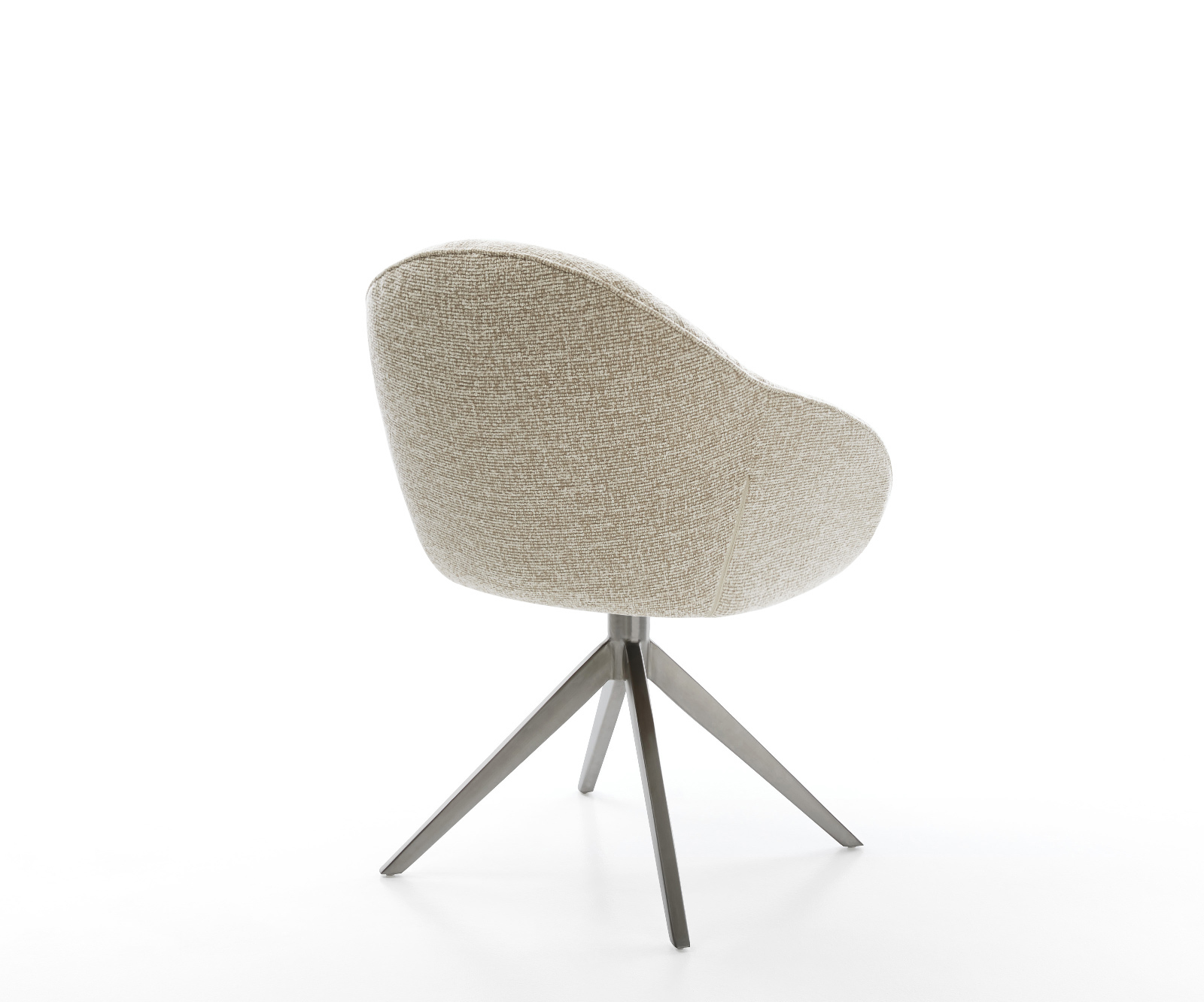 Jídelní židle Gaio-Flex látka Měkký béžová křížová podnož široká grafitová 360° otočný houpací funkce - Obrázek 5