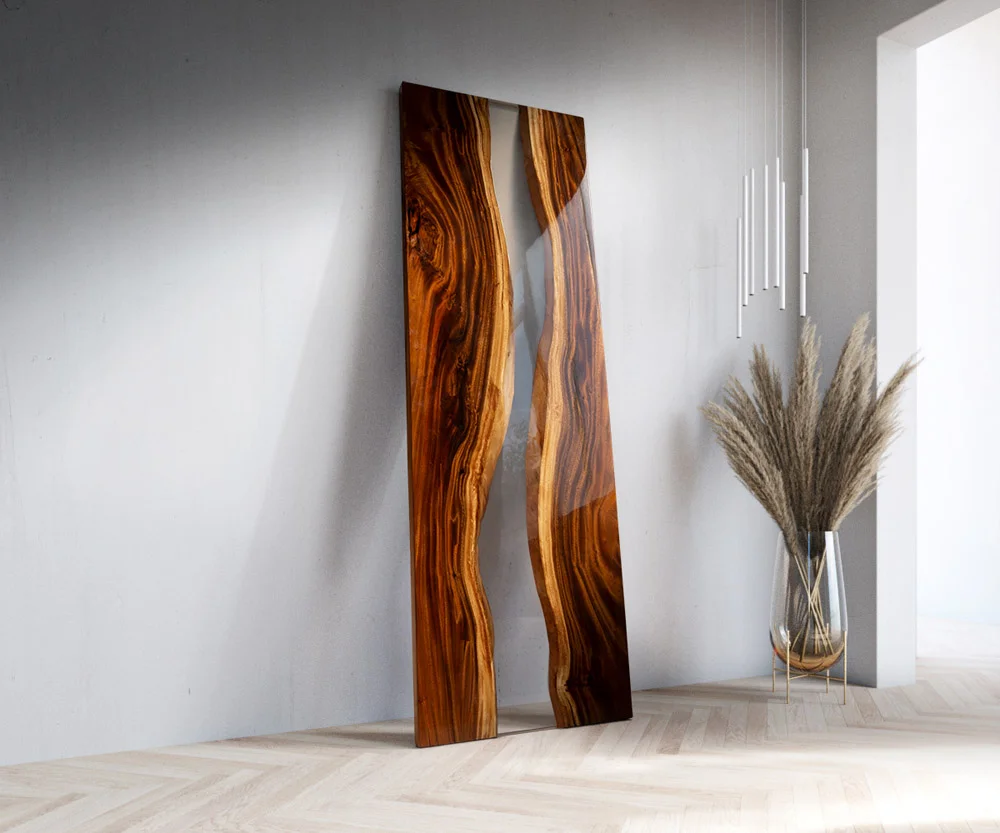 Desková deska Suar 270 cm epoxid průhledný unikát č. 22115