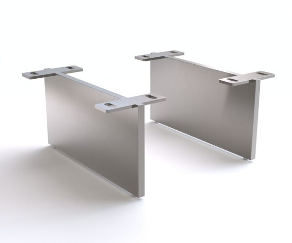 Podnož závěsná 15 cm nerezová ocel kartáčovaná pro skříňový nábytek hloubky 35 cm (2 ks)