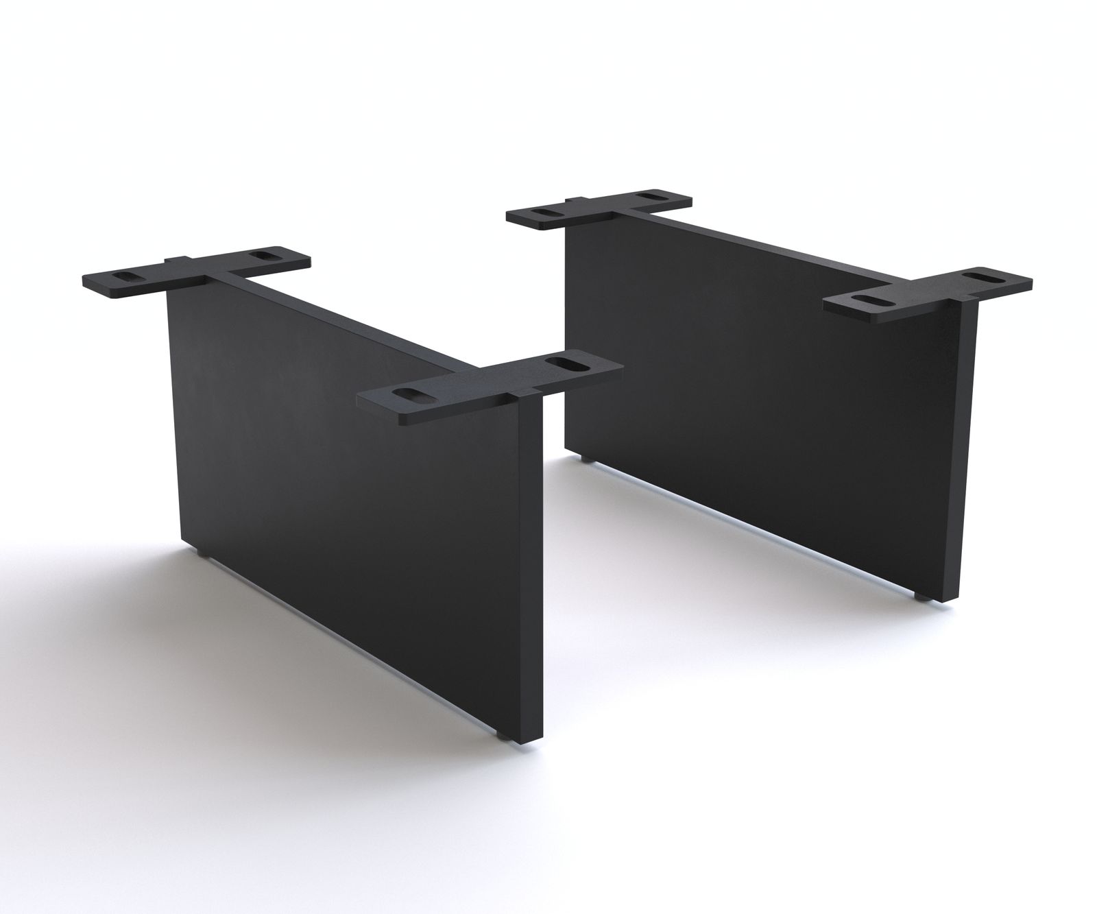 Podnož závěsná 15 cm kov černá pro skříňový nábytek hloubky 35 cm 2ks sada