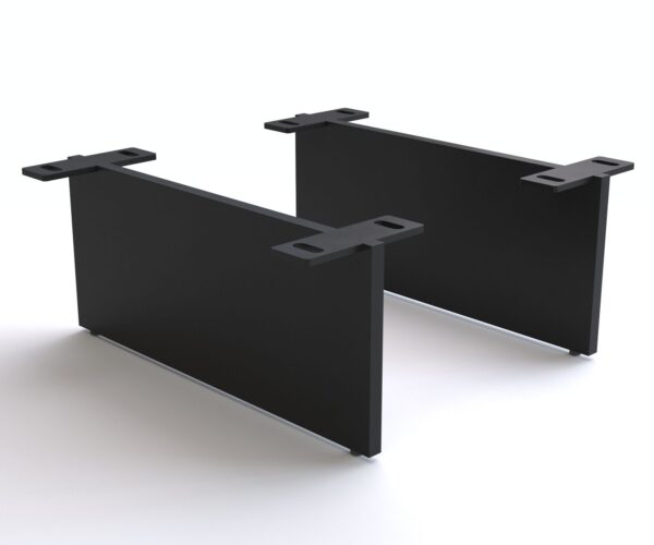 Podnož závěsná 15 cm kov černá pro skříňový nábytek hloubky 40 cm (2 ks)