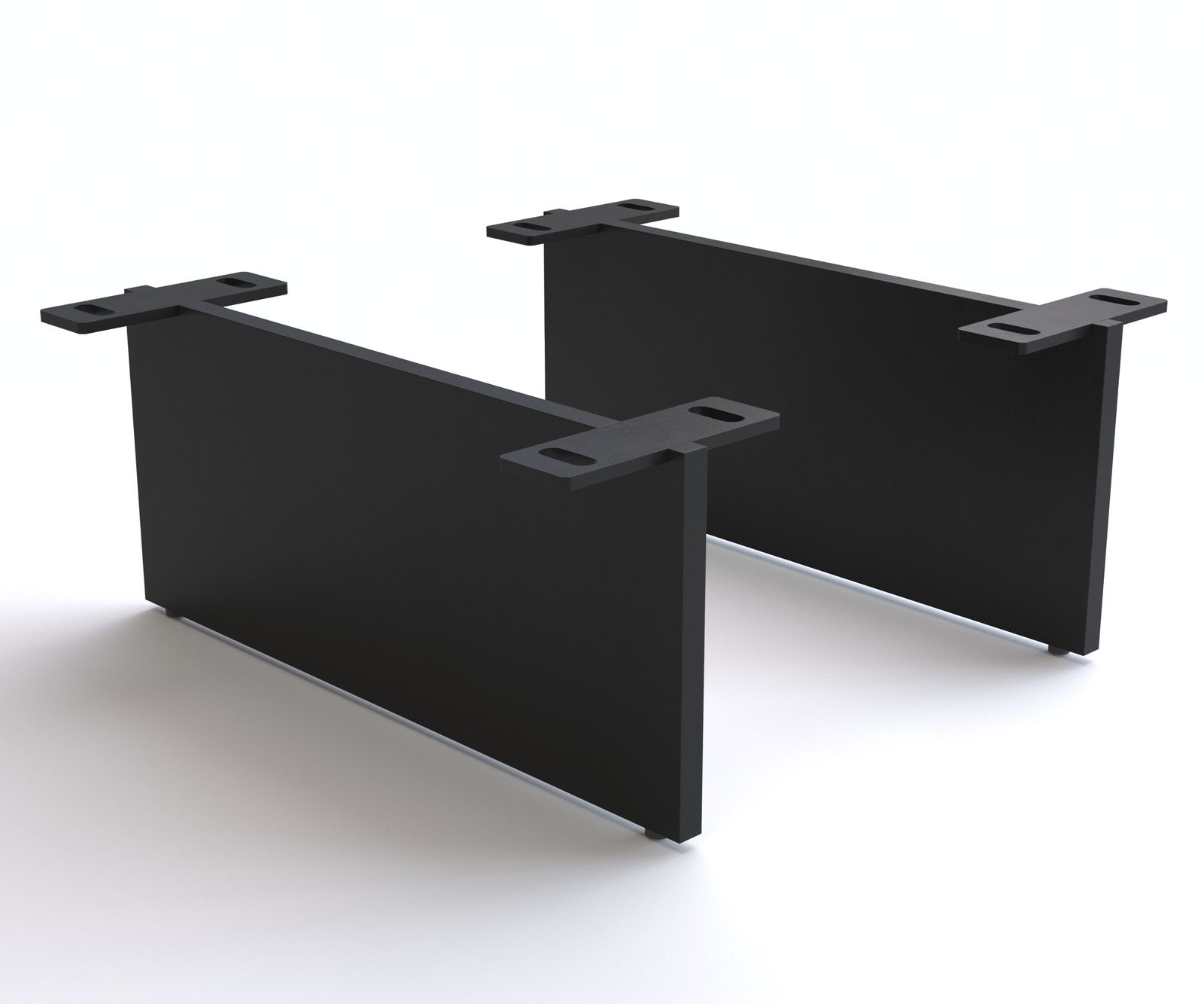 Podnož závěsná 15 cm kov černá pro skříňový nábytek hloubky 40 cm (2 ks)