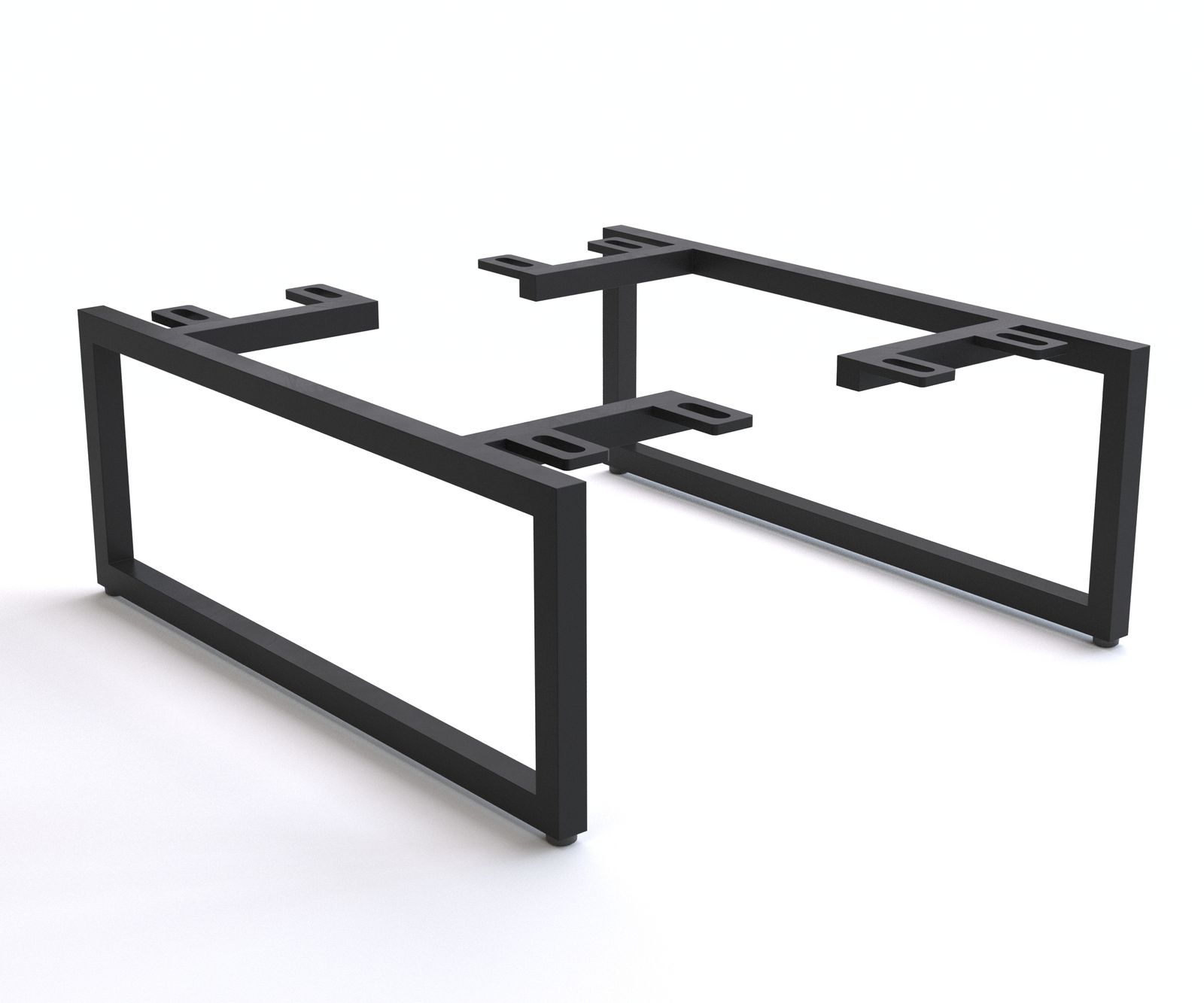 Podnož zkosená úzká 15 cm kov černá pro skříň hloubky 40 cm (2 ks sada)