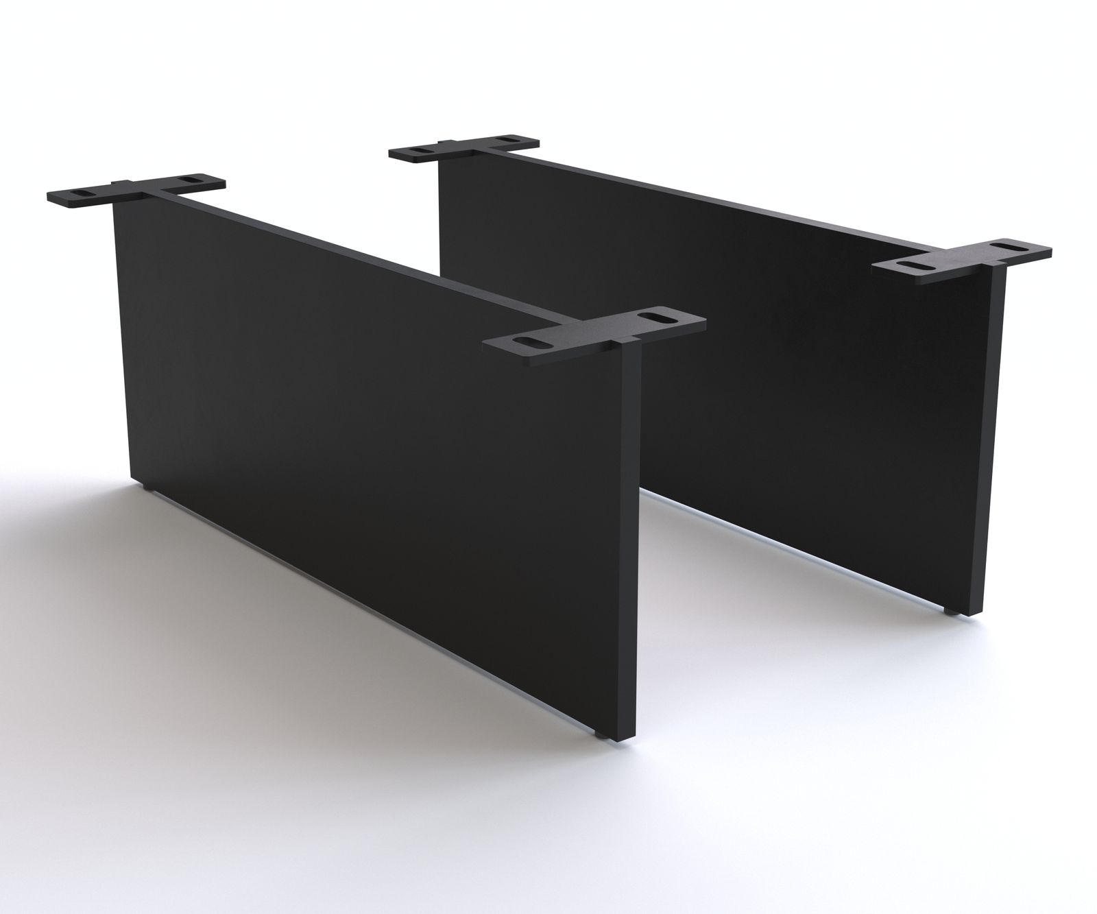 Podnož závěsná 20 cm kov černá pro skříňový nábytek hloubky 60 cm (2 ks)