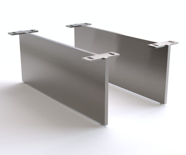 Podnož závěsná 20 cm nerezová ocel kartáčovaná pro skříňový nábytek hloubky 60 cm (2 ks)