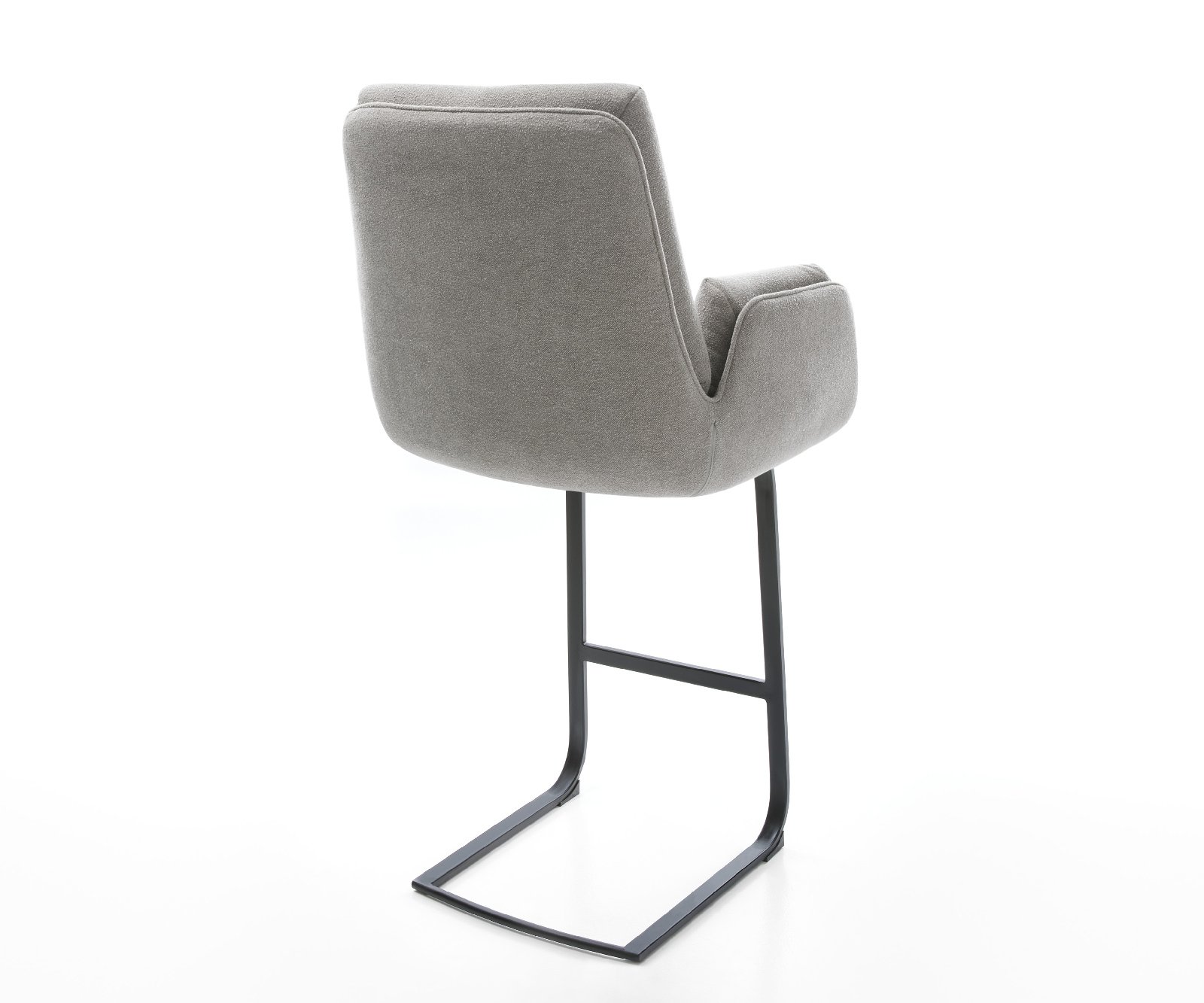 Barová židle Clea-Flex potahová látka Měkký šedá konzolová podnož plochá kov - Obrázek 5