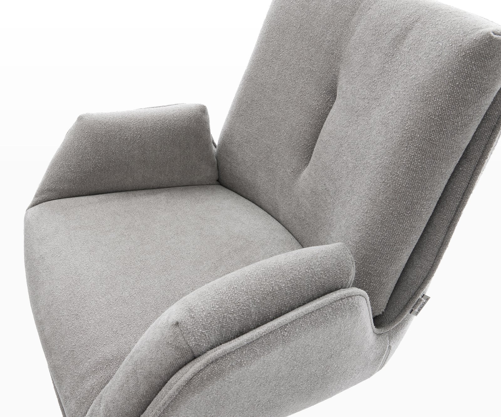 Barová židle Clea-Flex potahová látka Měkký šedá konzolová podnož plochá kov - Obrázek 4