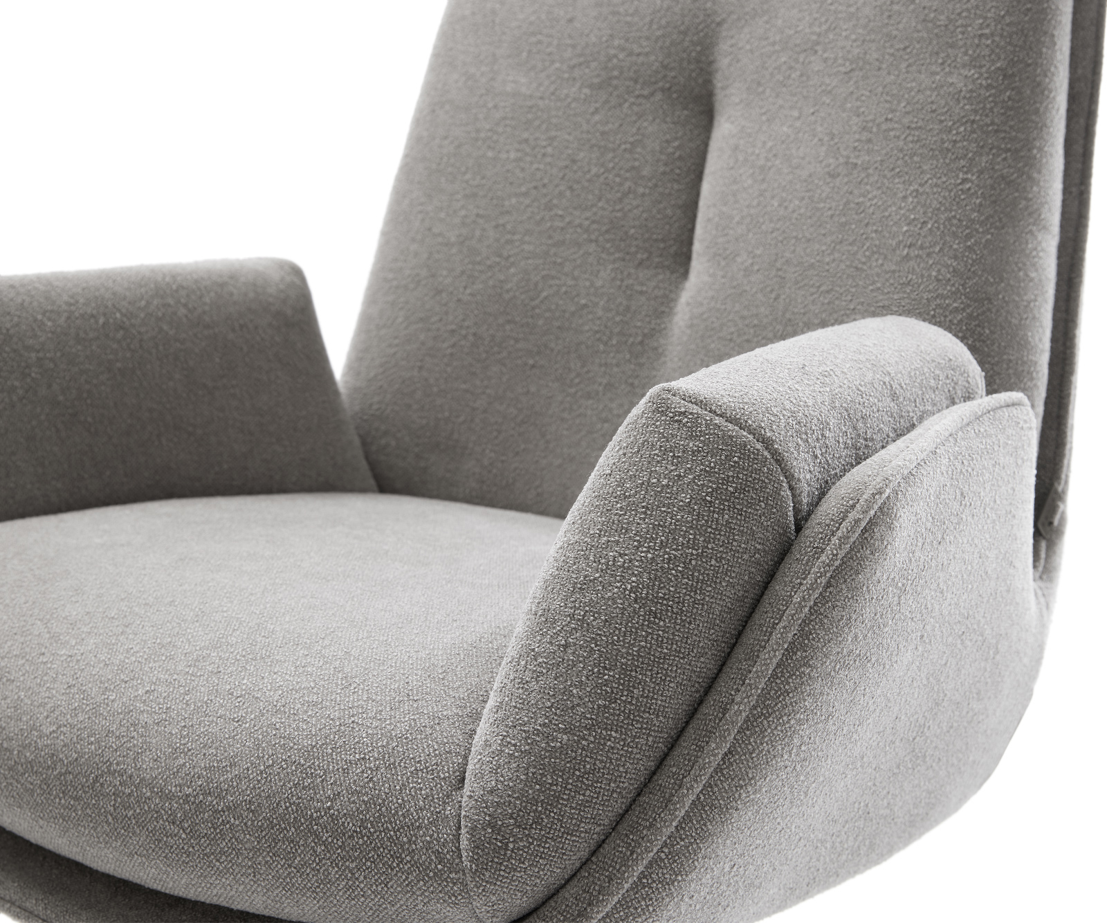 Jídelní židle Clea-Flex látka Měkký šedá jídelní židle plochý nerezová ocel - Obrázek 4