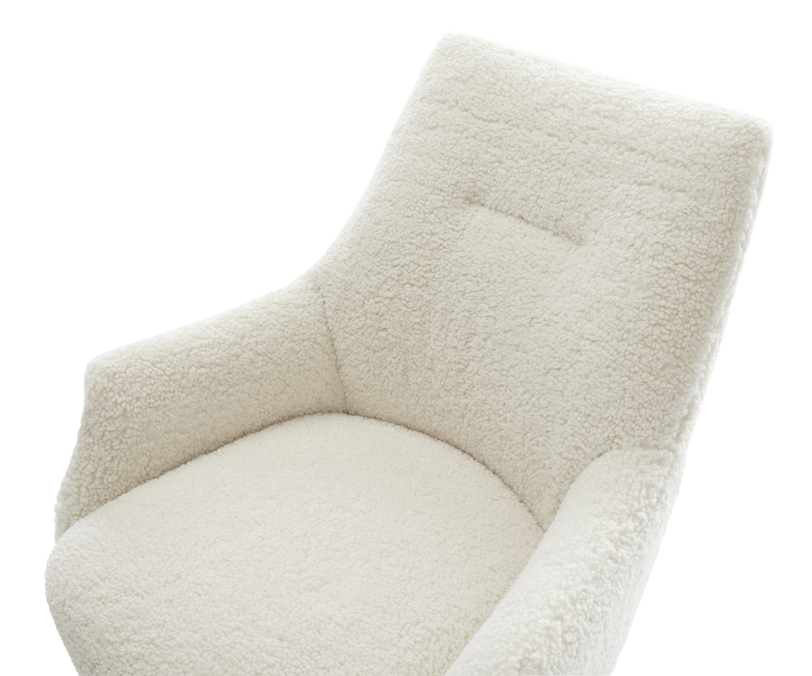 Jídelní židle Alja-Flex s područkami Teddy béžová křížová podnož titanová barva 360° otočný taštičkové pružiny - Obrázek 4