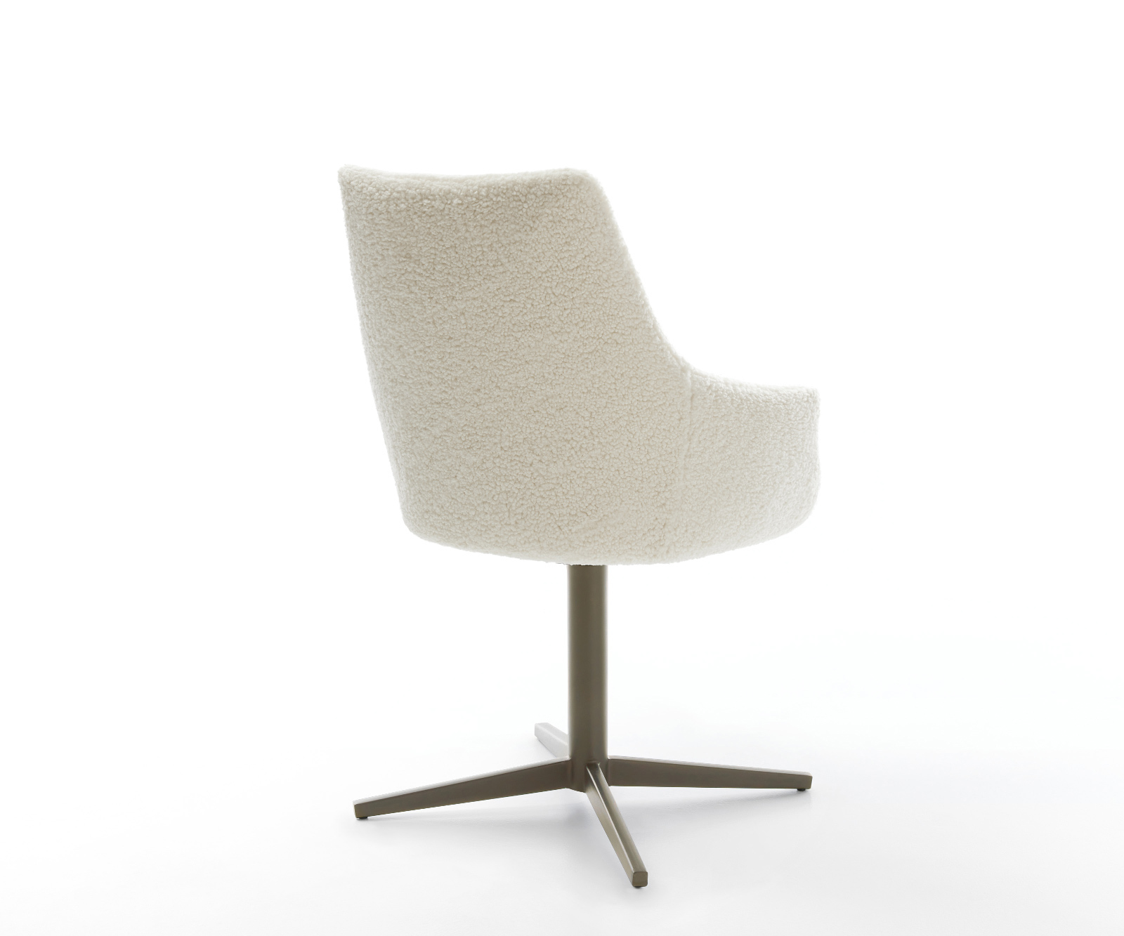 Jídelní židle Alja-Flex s područkami Teddy béžová křížová podnož titanová barva 360° otočný taštičkové pružiny - Obrázek 5