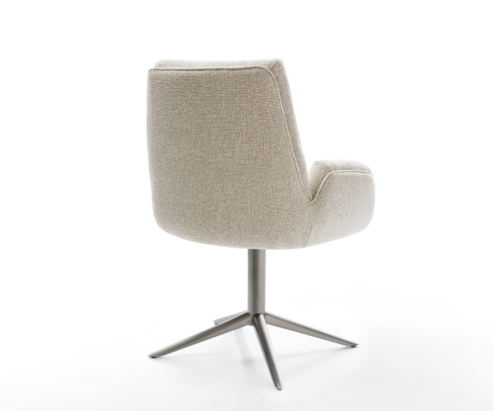 Jídelní židle Clea-Flex látka Měkký béžová křížová podnož grafit 360° otočný houpací funkce - Obrázek 5