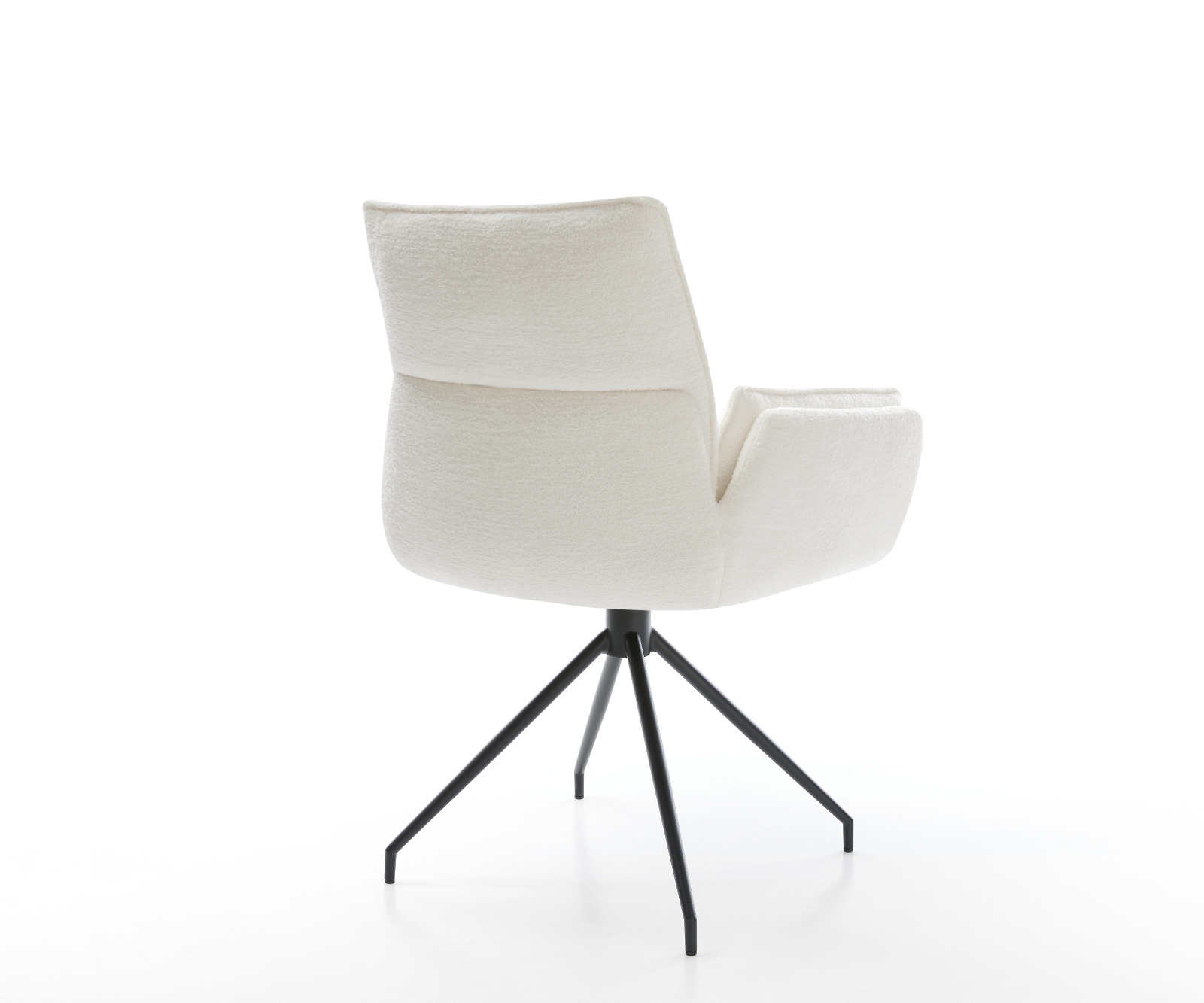 Jídelní židle Nela-Flex bouclé měkký béžová křížová podnož zúžená černá - Obrázek 5