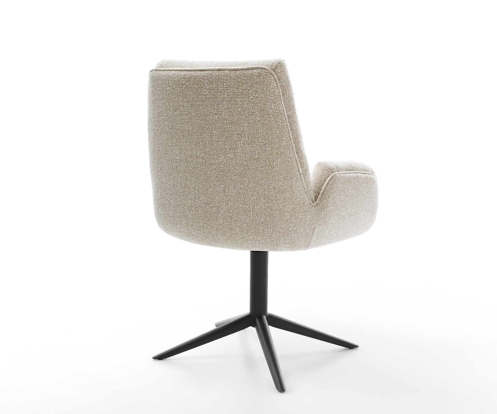 Jídelní židle Clea-Flex látka Měkký béžová křížová podnož černá 360° otočný houpací funkce - Obrázek 5