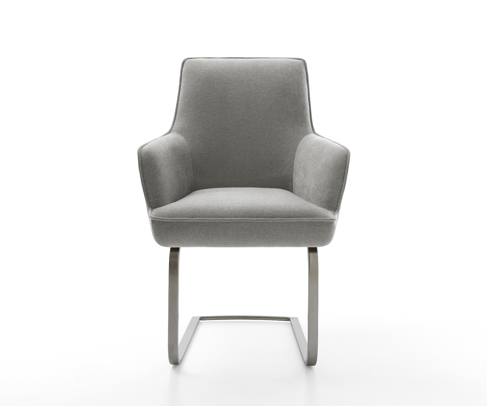 Jídelní židle Heira-Flex s područkami strukturovaná látka Měkký šedá jídelní židle plochá grafit taštičkové pružiny - Obrázek 2