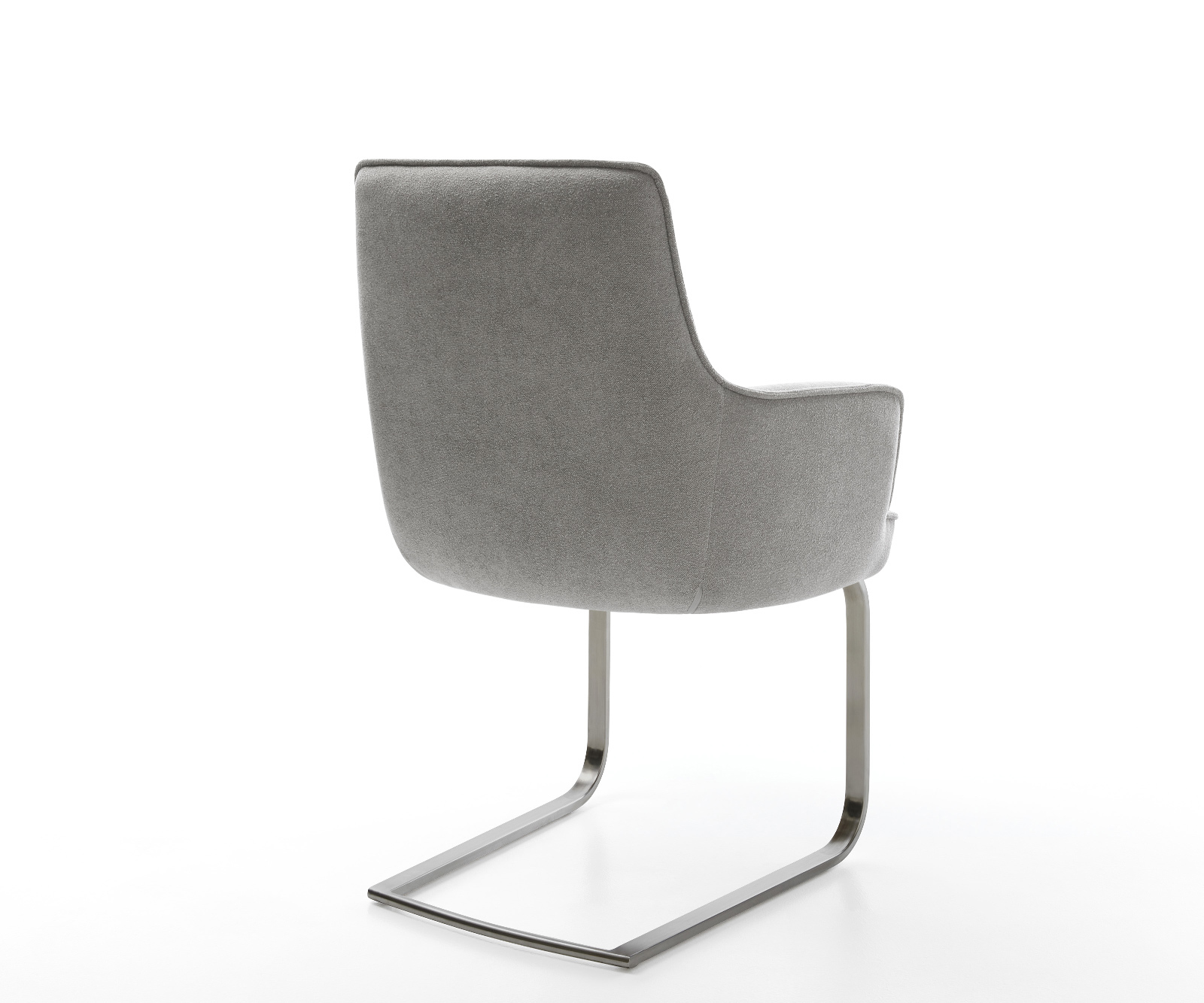 Jídelní židle Heira-Flex s područkami strukturovaná látka Měkký šedá jídelní židle plochá grafit taštičkové pružiny - Obrázek 5