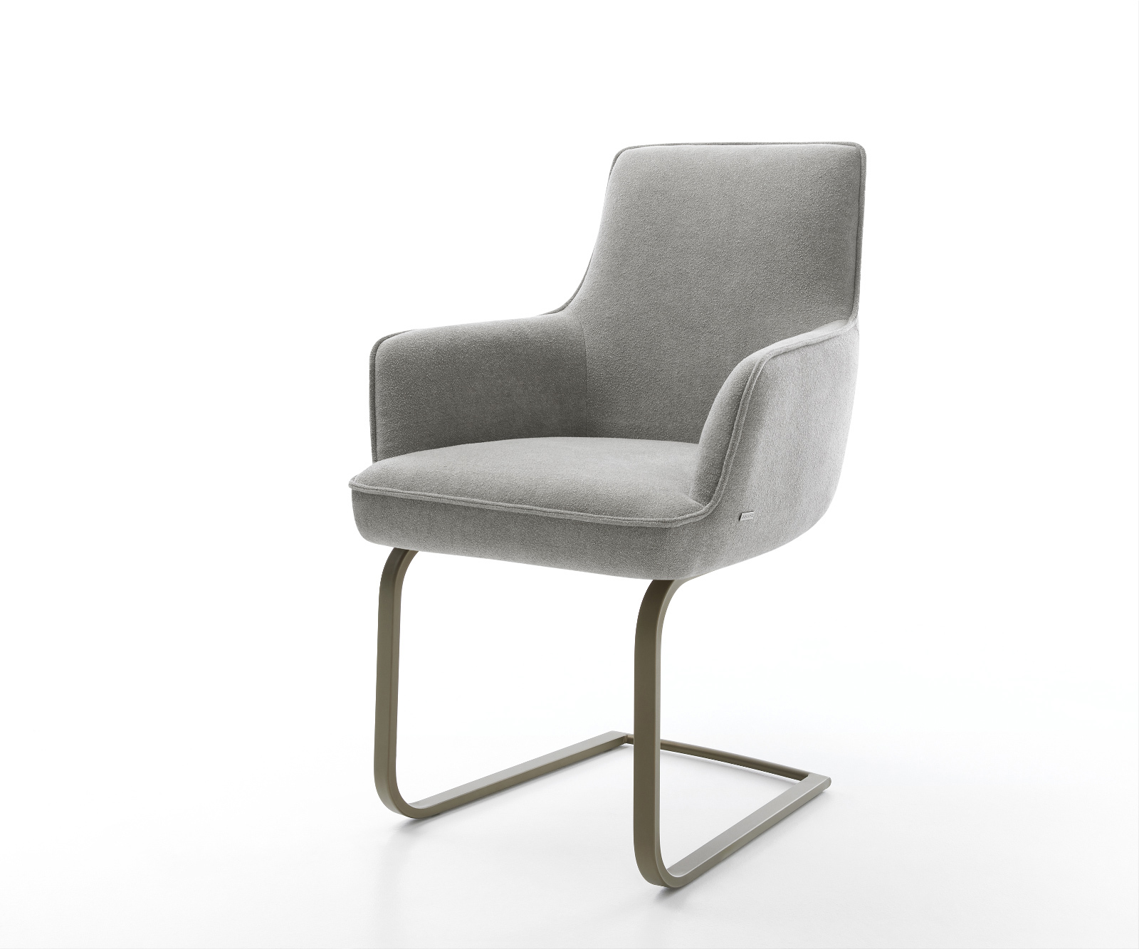 Jídelní židle Heira-Flex s područkami strukturovaná látka Měkký šedá jídelní židle plochá Titanová barva taštičkové pružiny