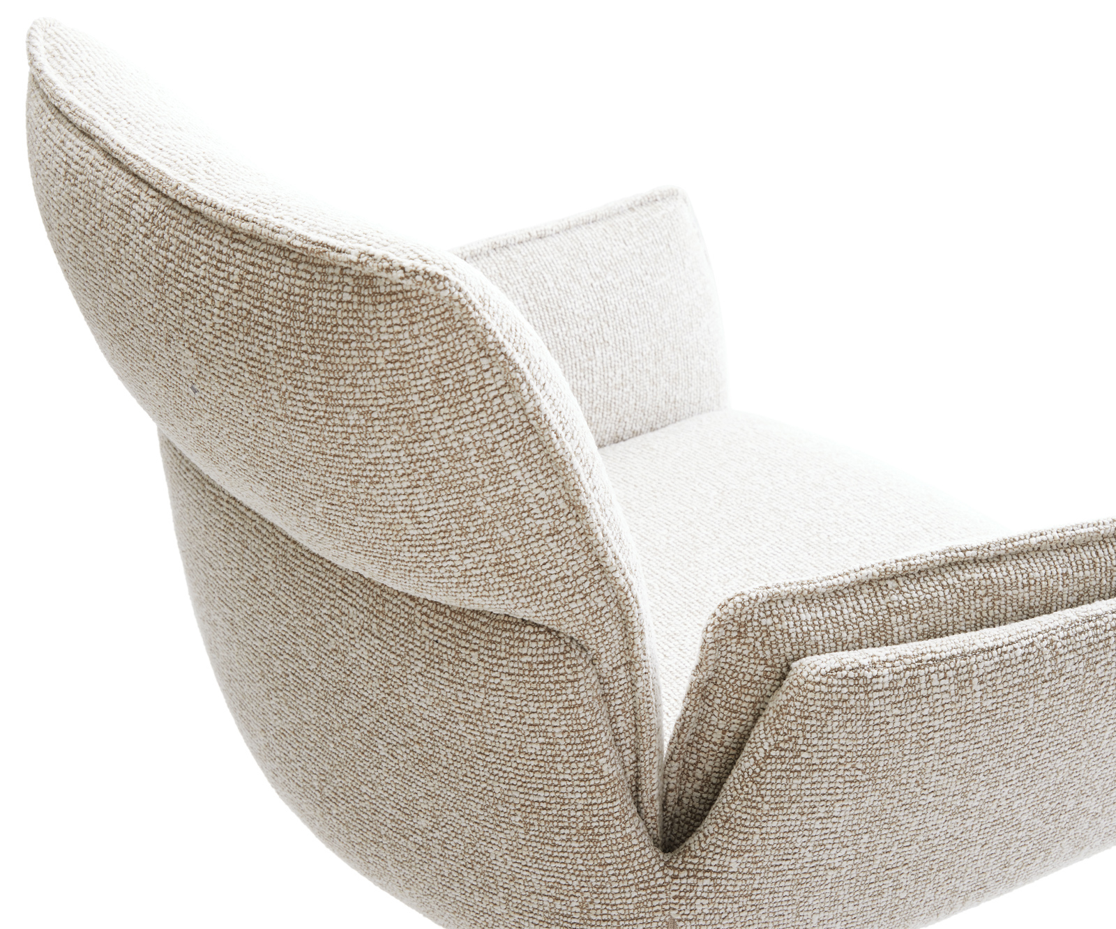 Jídelní židle Nela-Flex látka Měkký béžová křížová podnož zúžená černá - Obrázek 4