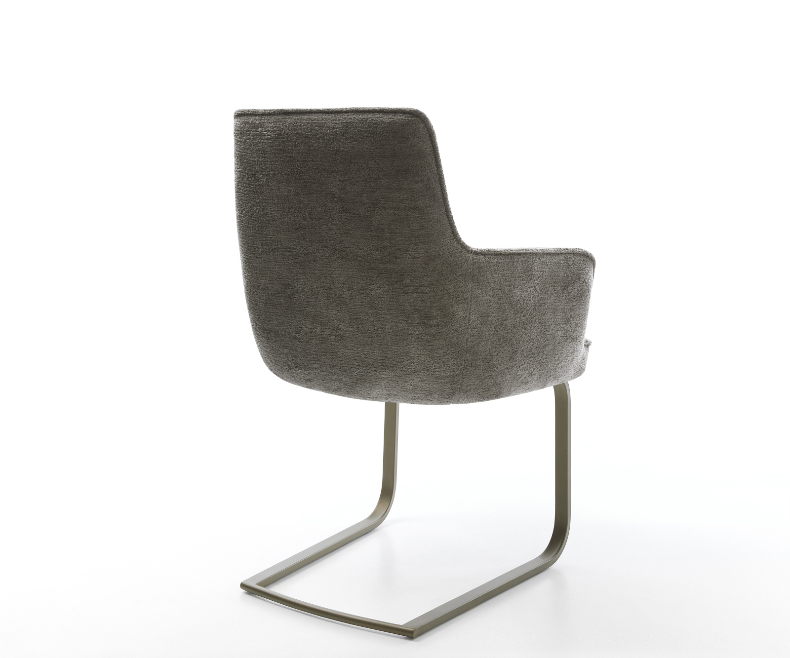 Jídelní židle Heira-Flex s područkami bouclé měkký tmavě béžová konzolová podnož plochý titanová barva taštičkové pružiny - Obrázek 5